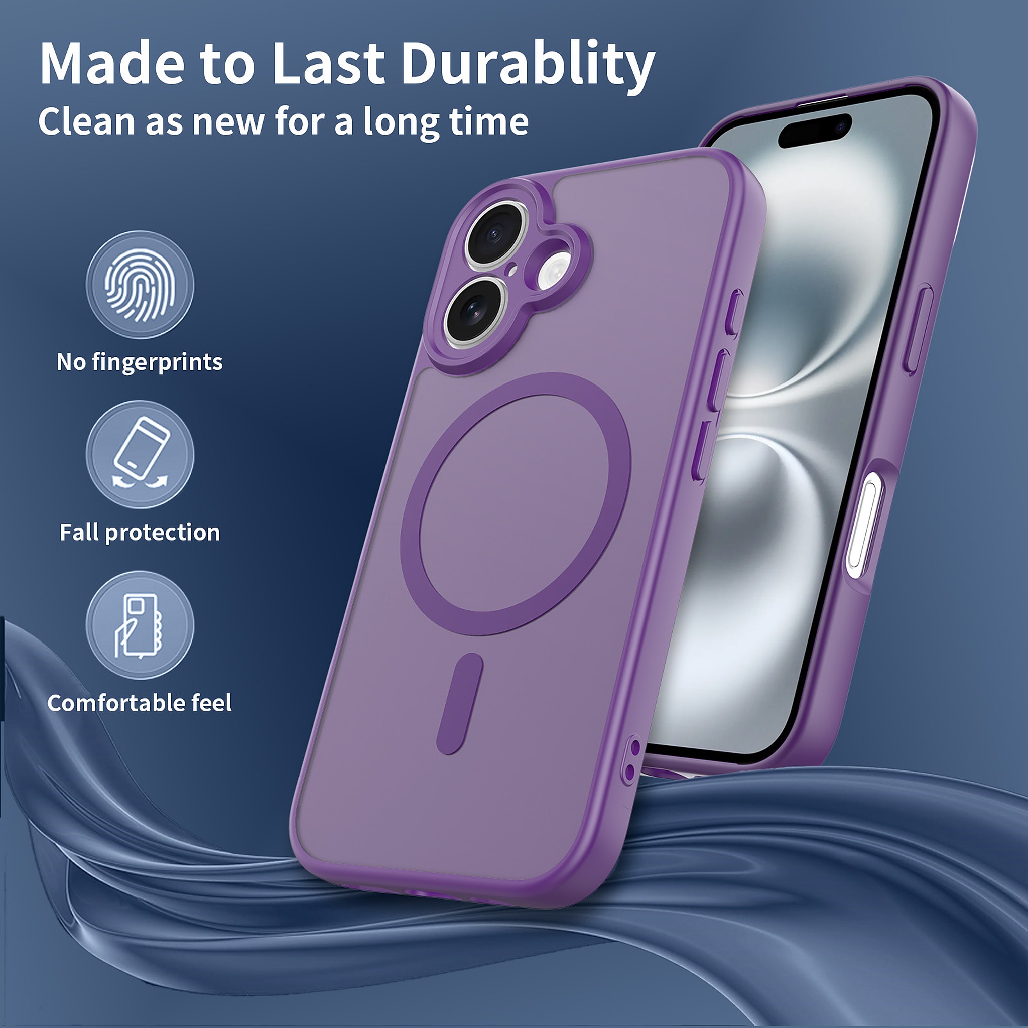 SendaFit Precise-Cutout Matte Skin-Feel MagSafe Case for iPhone 16 detail 20