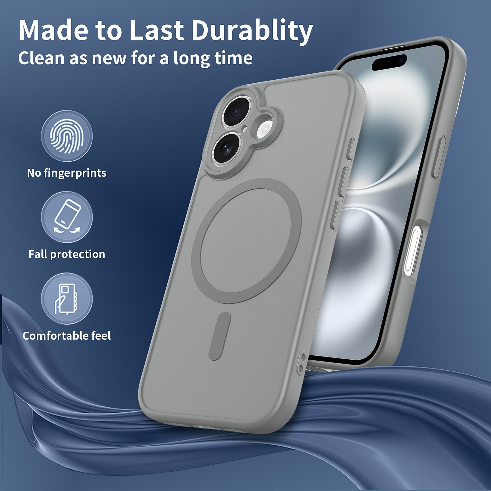 SendaFit Precise-Cutout Matte Skin-Feel MagSafe Case for iPhone 16 detail 22
