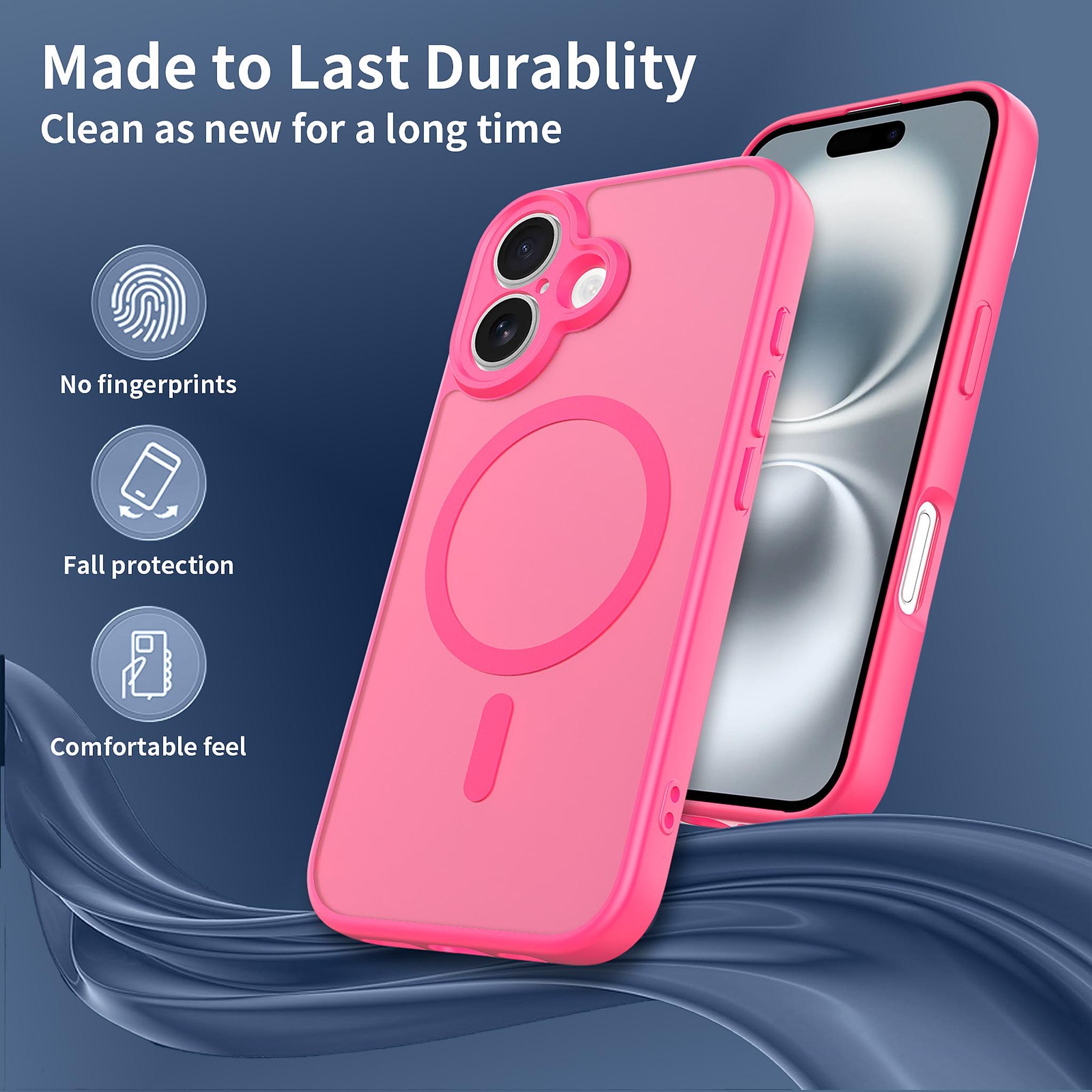 SendaFit Precise-Cutout Matte Skin-Feel MagSafe Case for iPhone 16 detail 24