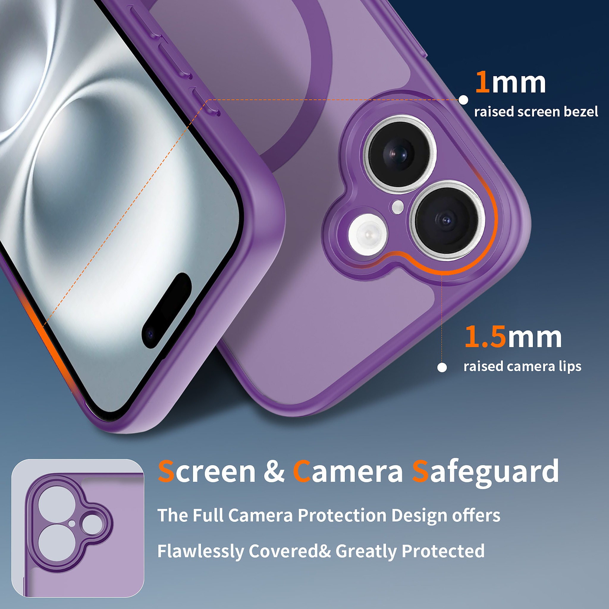 SendaFit Precise-Cutout Matte Skin-Feel MagSafe Case for iPhone 16 detail 4