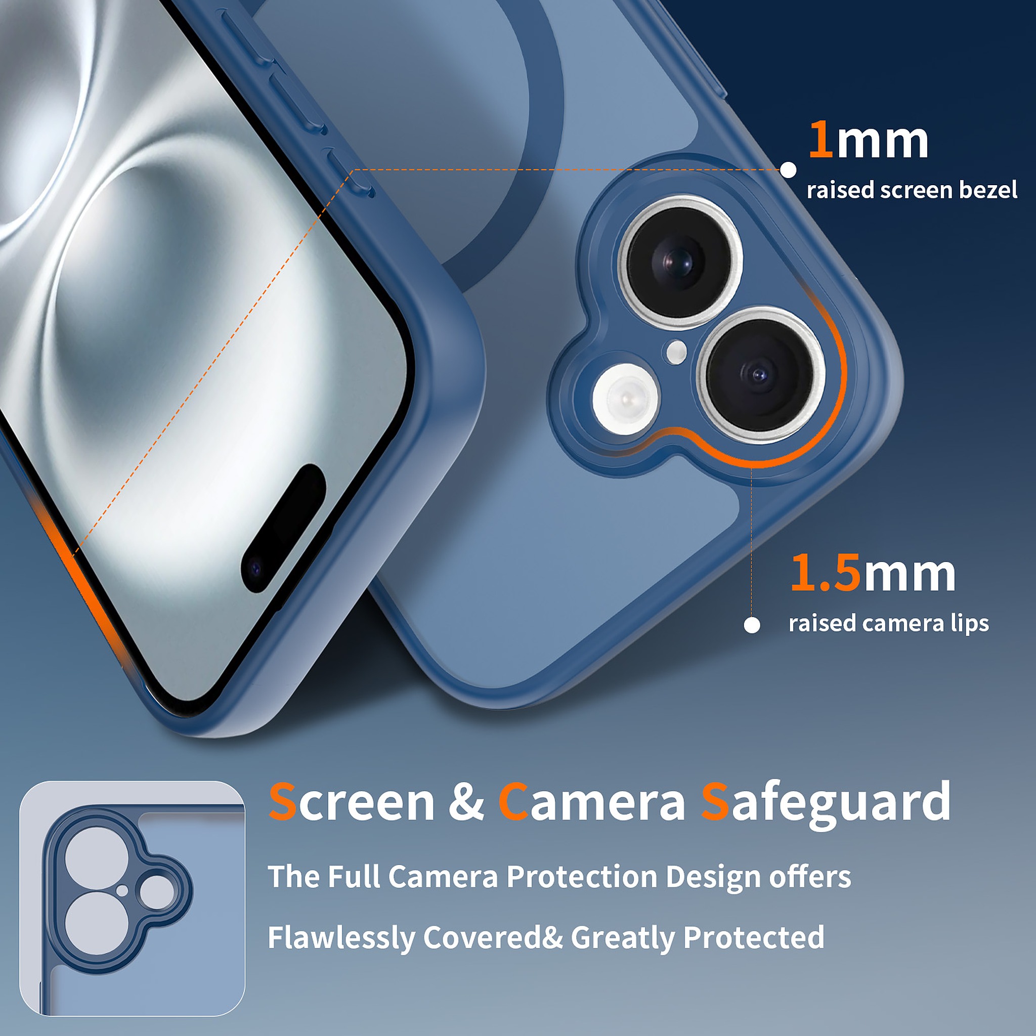 SendaFit Precise-Cutout Matte Skin-Feel MagSafe Case for iPhone 16 detail 5