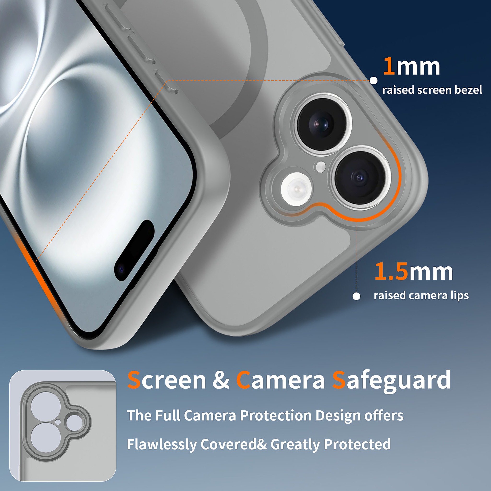 SendaFit Precise-Cutout Matte Skin-Feel MagSafe Case for iPhone 16 detail 6