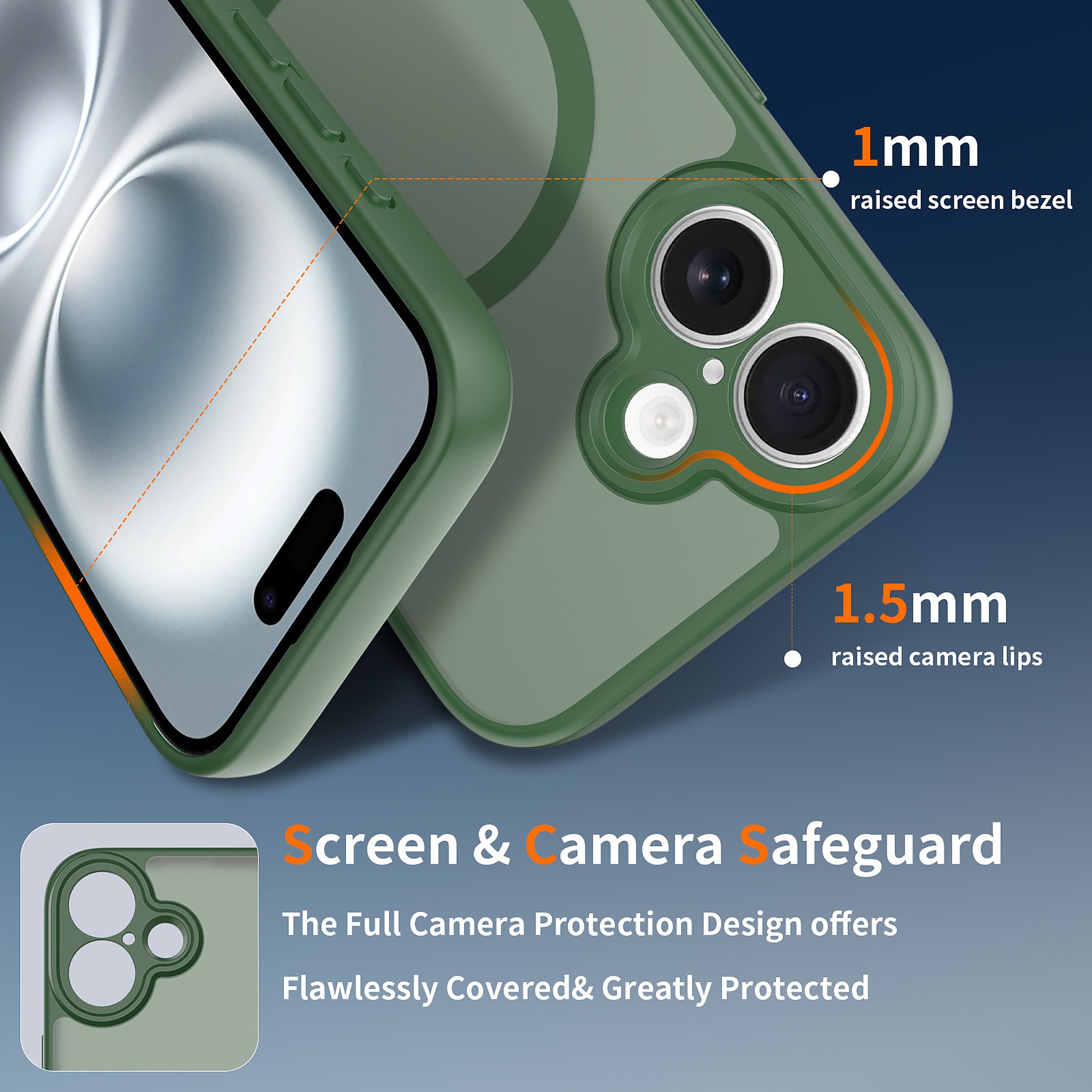 SendaFit Precise-Cutout Matte Skin-Feel MagSafe Case for iPhone 16 detail 7