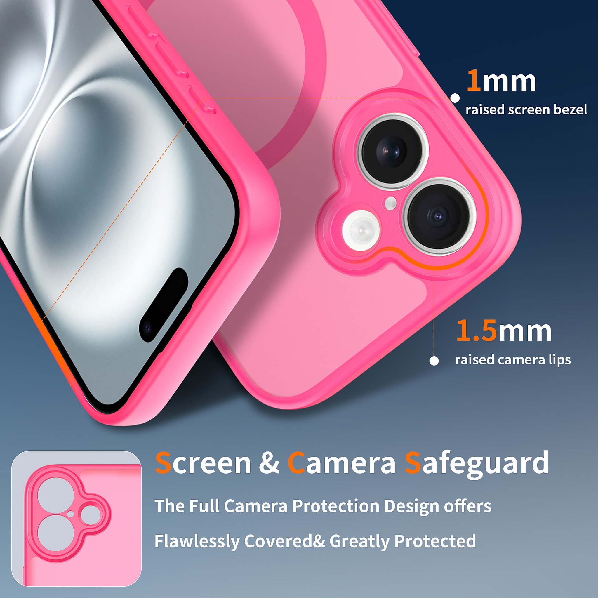SendaFit Precise-Cutout Matte Skin-Feel MagSafe Case for iPhone 16 detail 8