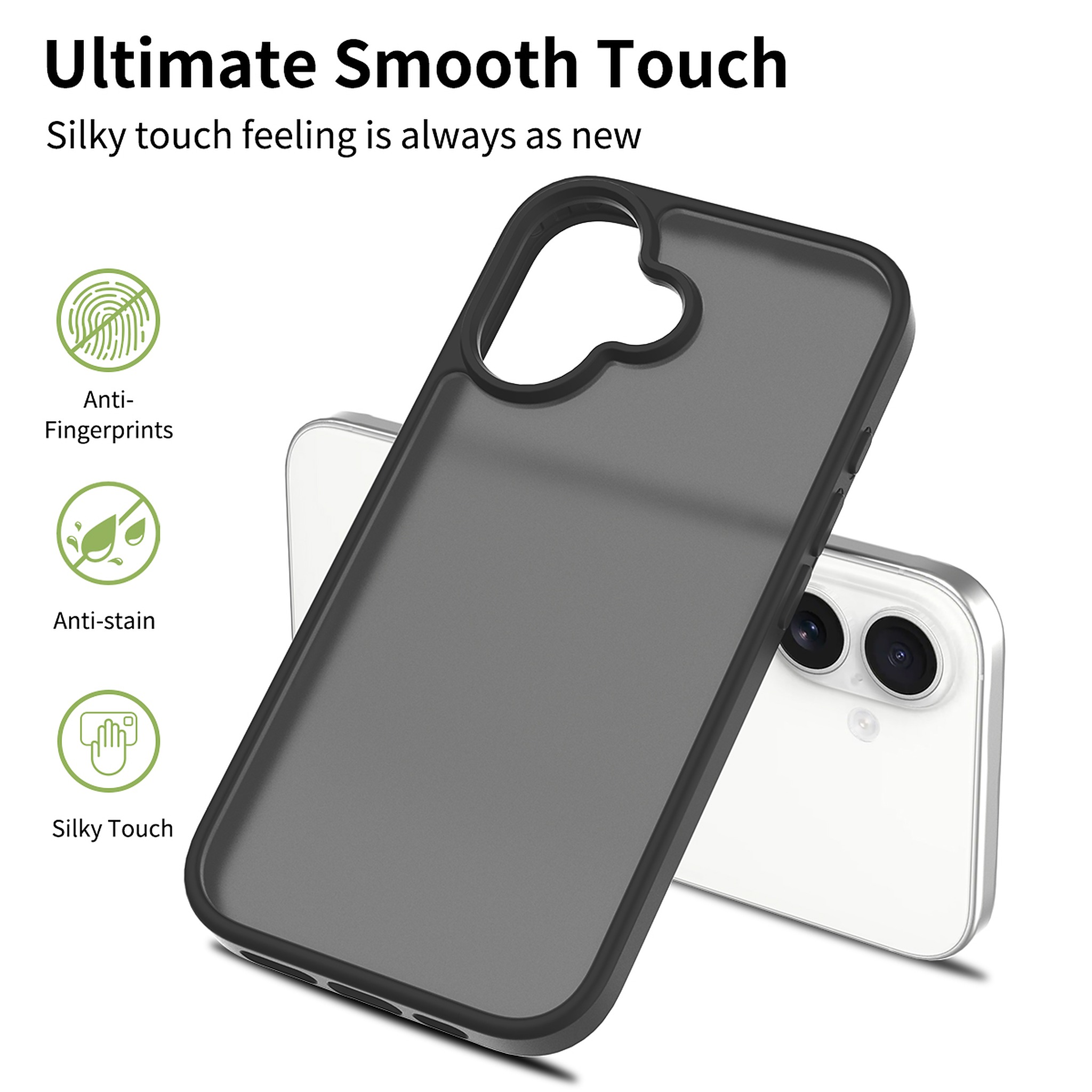 SendaFit Matte Skin-Feel Camera-Button Two-in-One Case for iPhone 16 detail 1