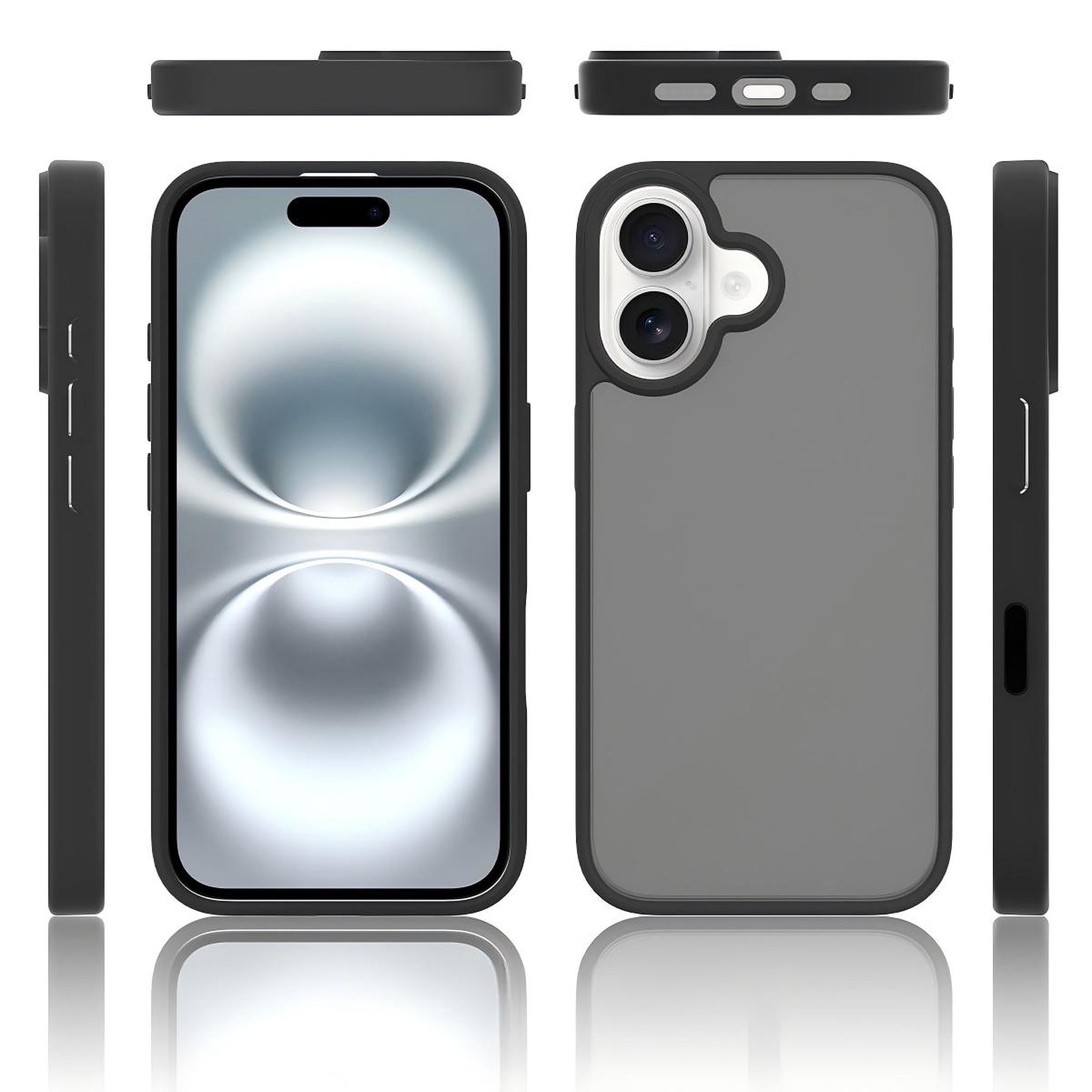 SendaFit Matte Skin-Feel Camera-Button Two-in-One Case for iPhone 16