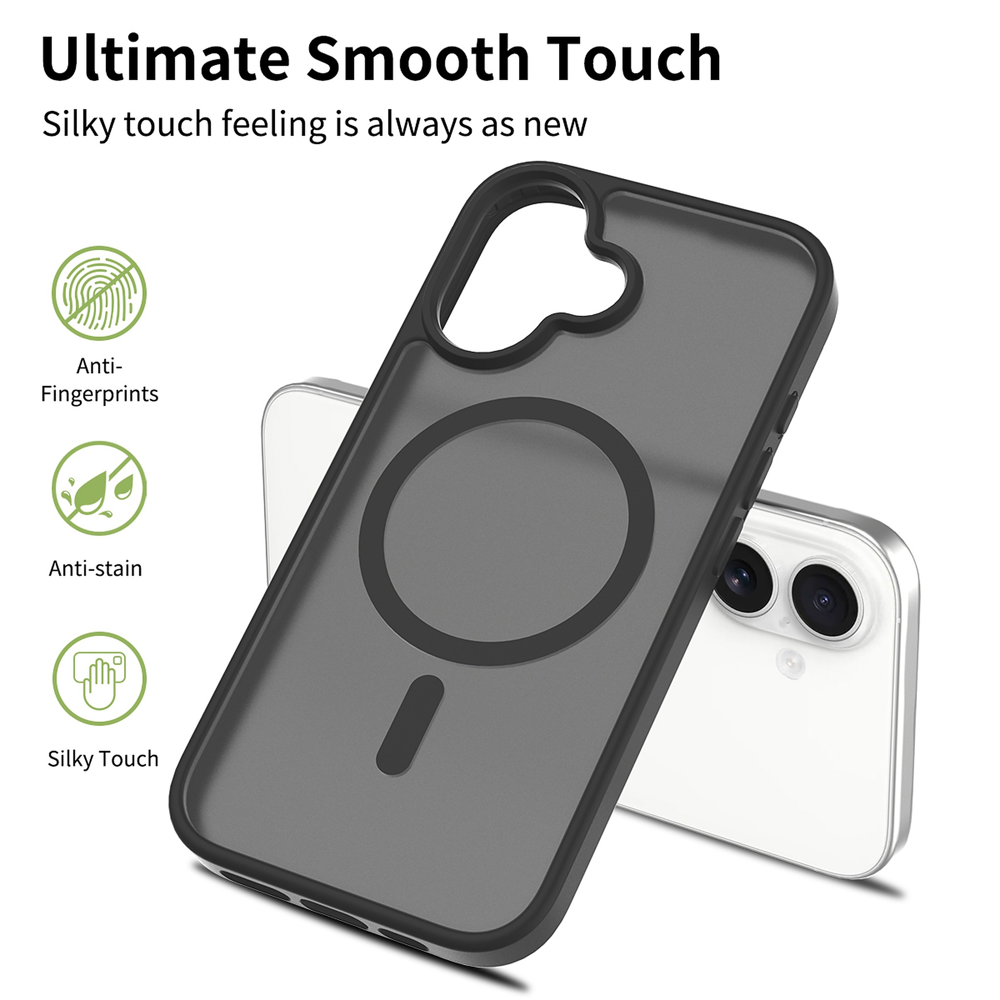SendaFit Matte Skin-Feel Camera-Button Two-in-One MagSafe Case for iPhone 16 detail 1