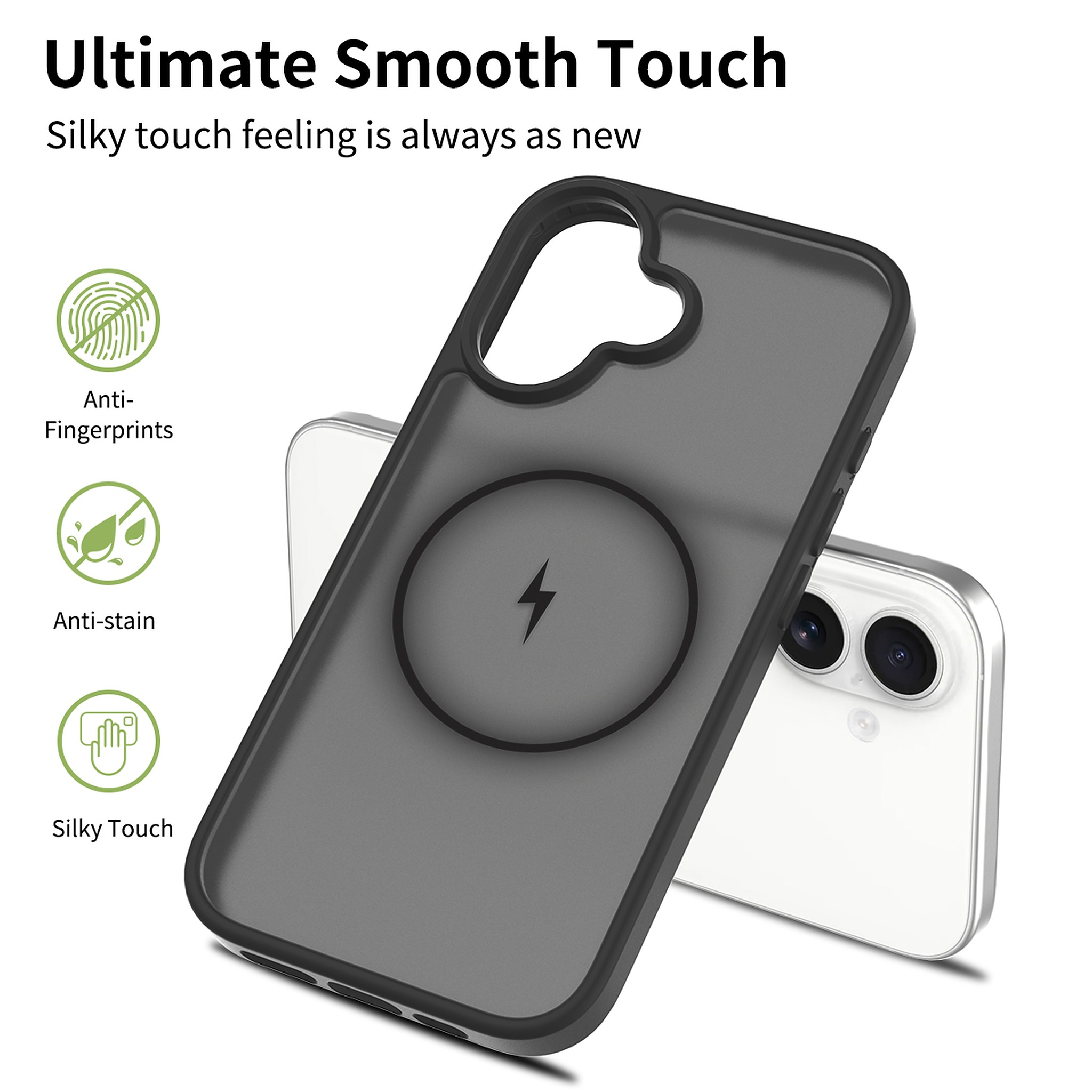 SendaFit Matte Skin-Feel Camera-Button Two-in-One MagSafe Case for iPhone 16 detail 6