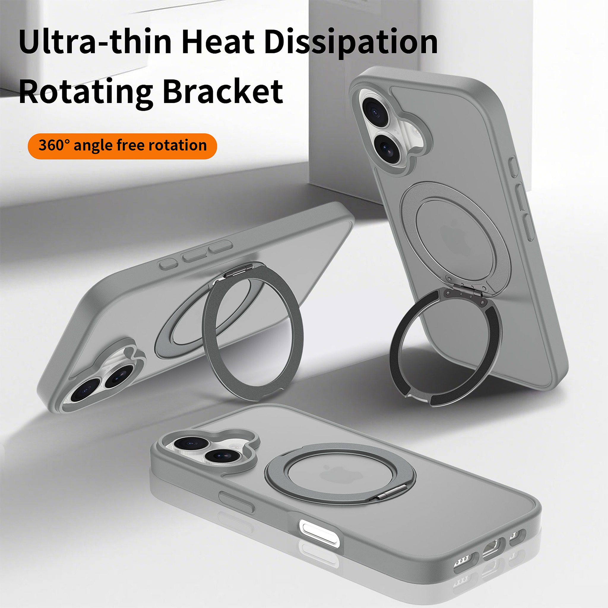 SendaFit Matte Skin-Feel 360° Stand Case for iPhone 16 detail 13