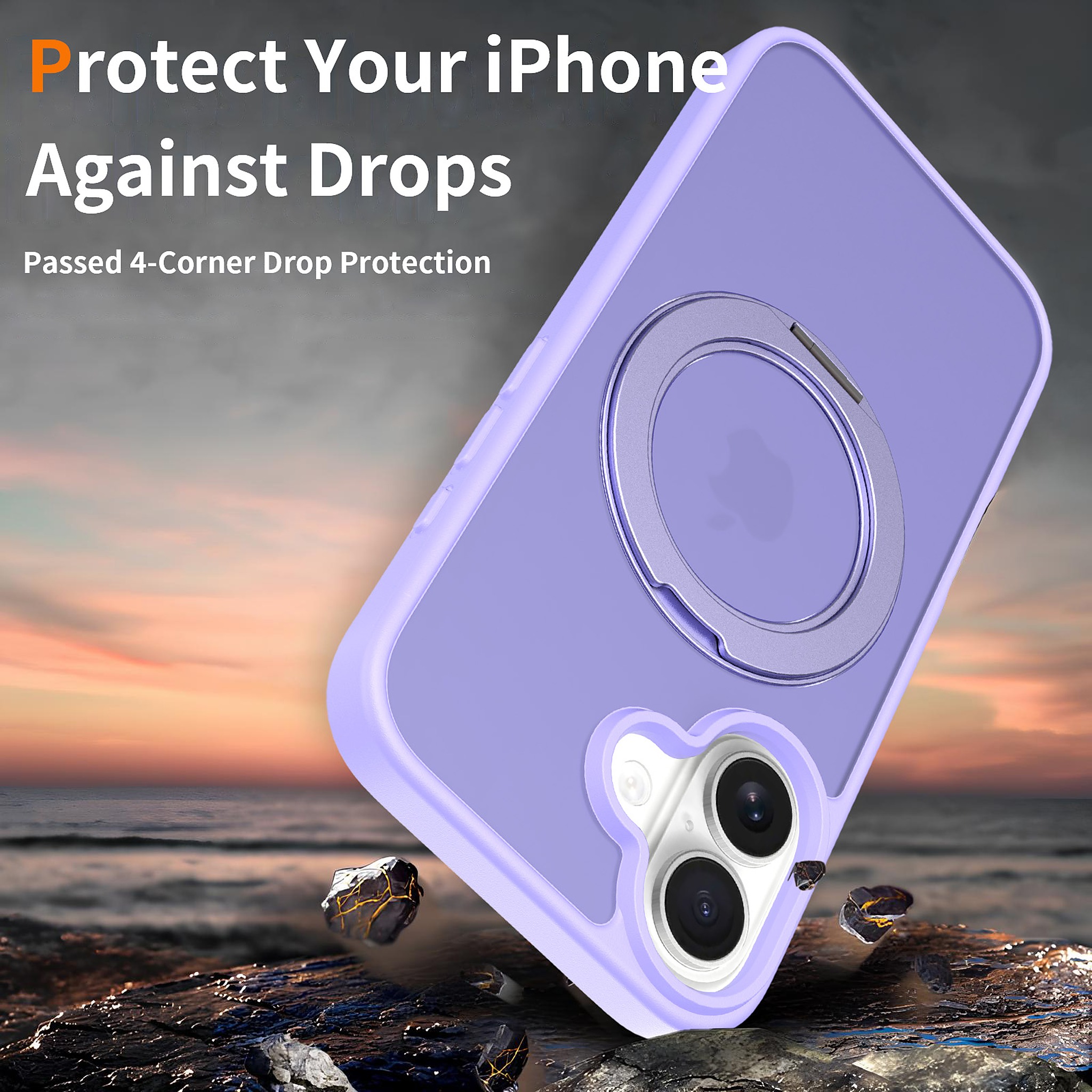 SendaFit Matte Skin-Feel 360° Stand Case for iPhone 16 detail 15