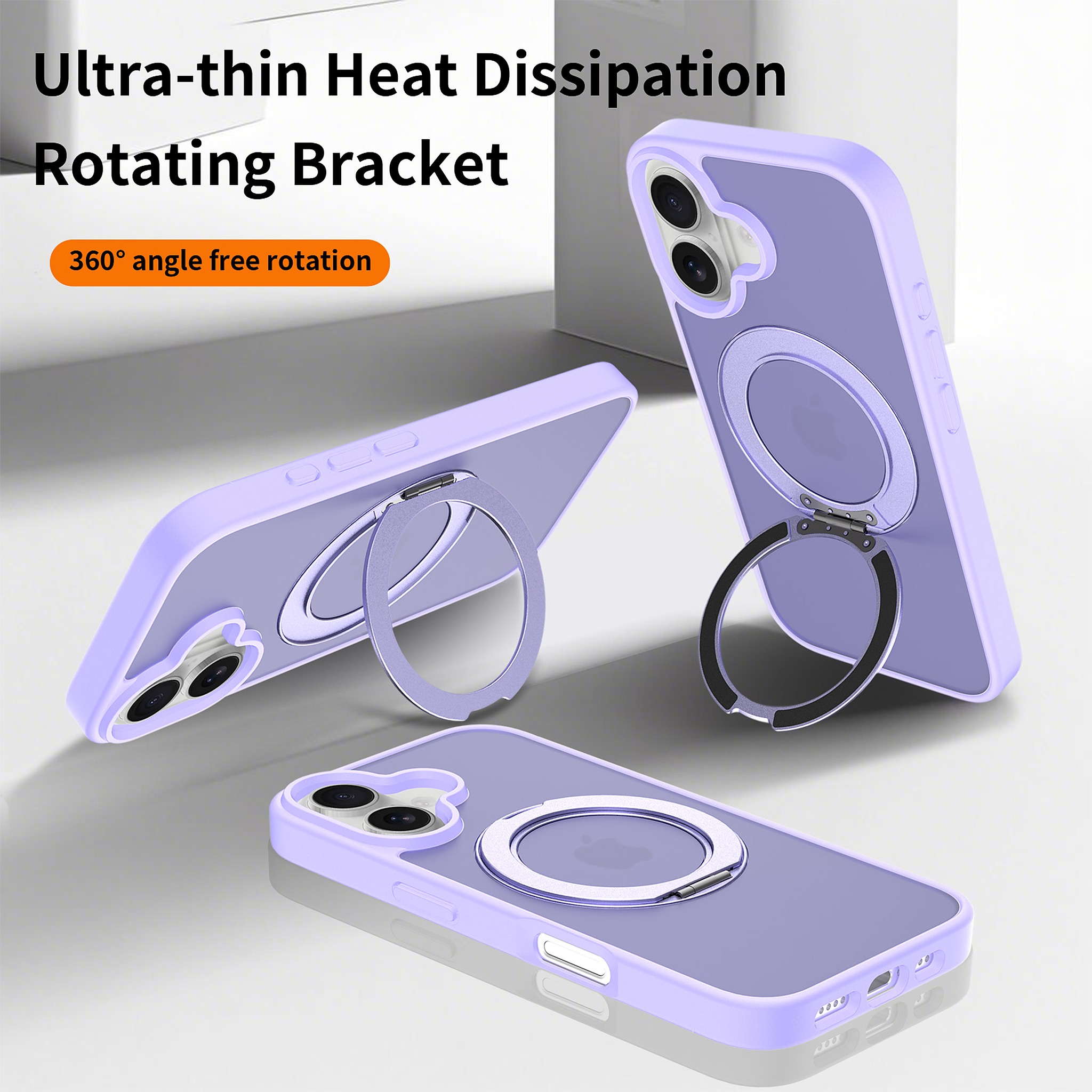 SendaFit Matte Skin-Feel 360° Stand Case for iPhone 16 detail 19