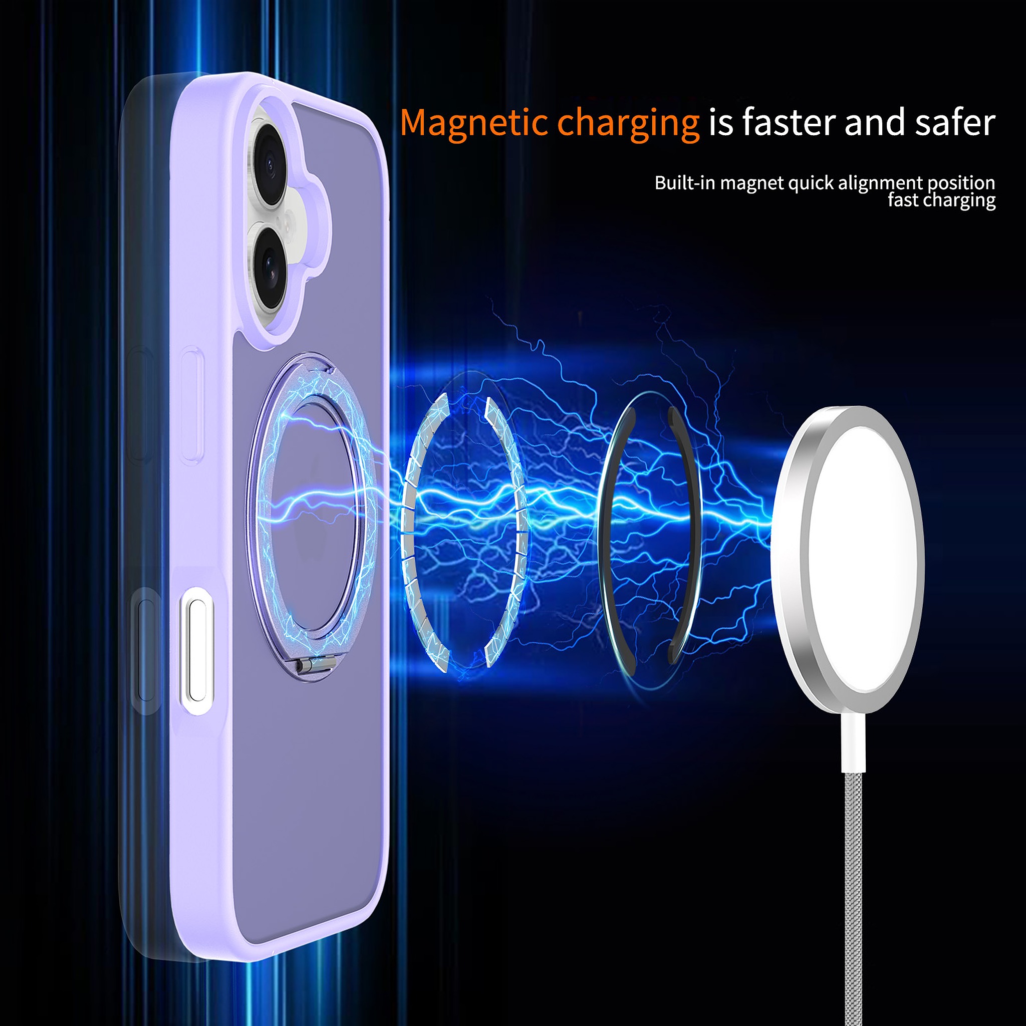 SendaFit Matte Skin-Feel 360° Stand Case for iPhone 16 detail 20