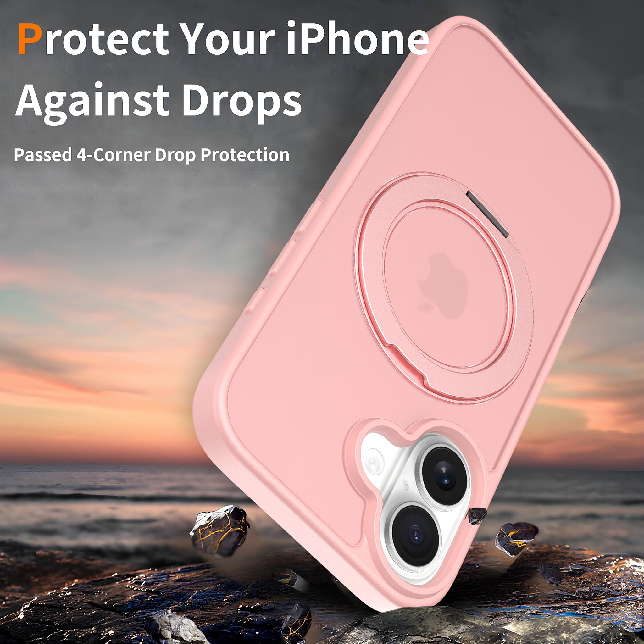 SendaFit Matte Skin-Feel 360° Stand Case for iPhone 16 detail 21