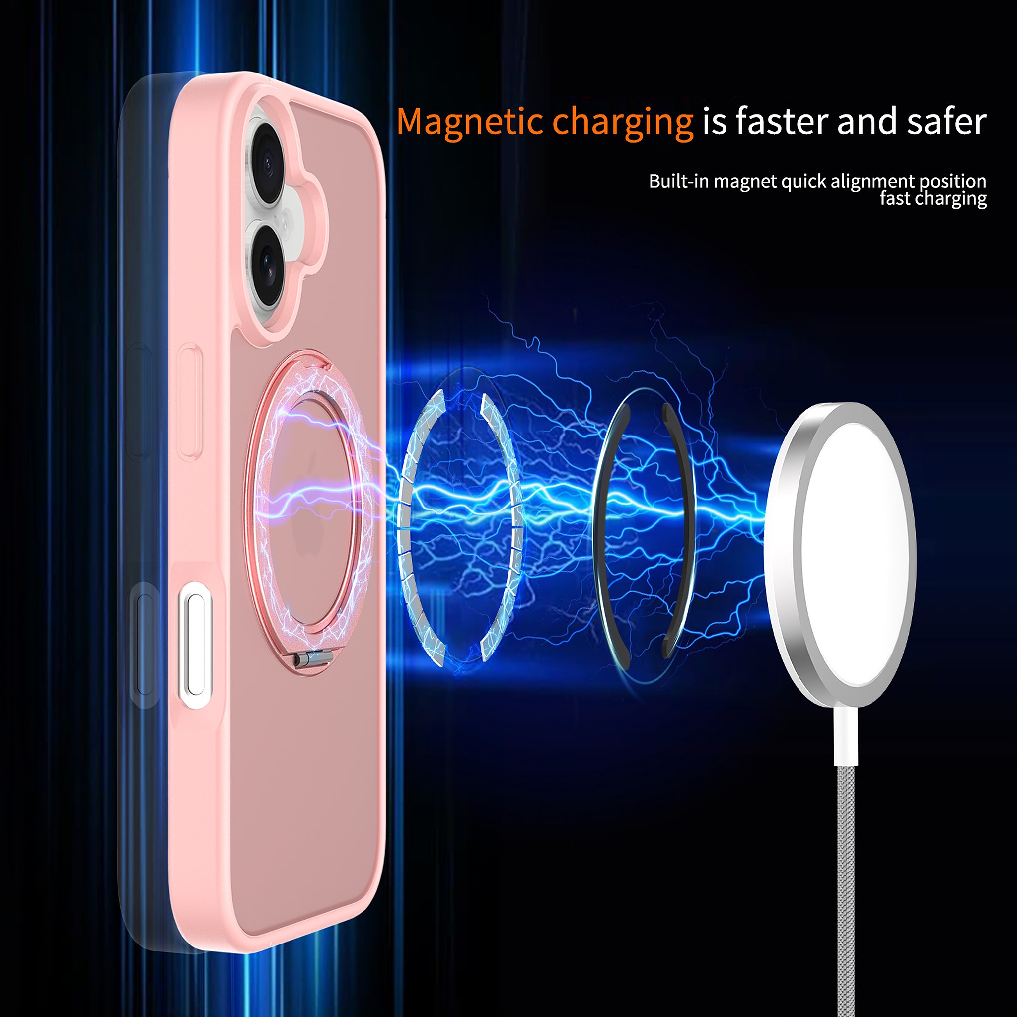SendaFit Matte Skin-Feel 360° Stand Case for iPhone 16 detail 25