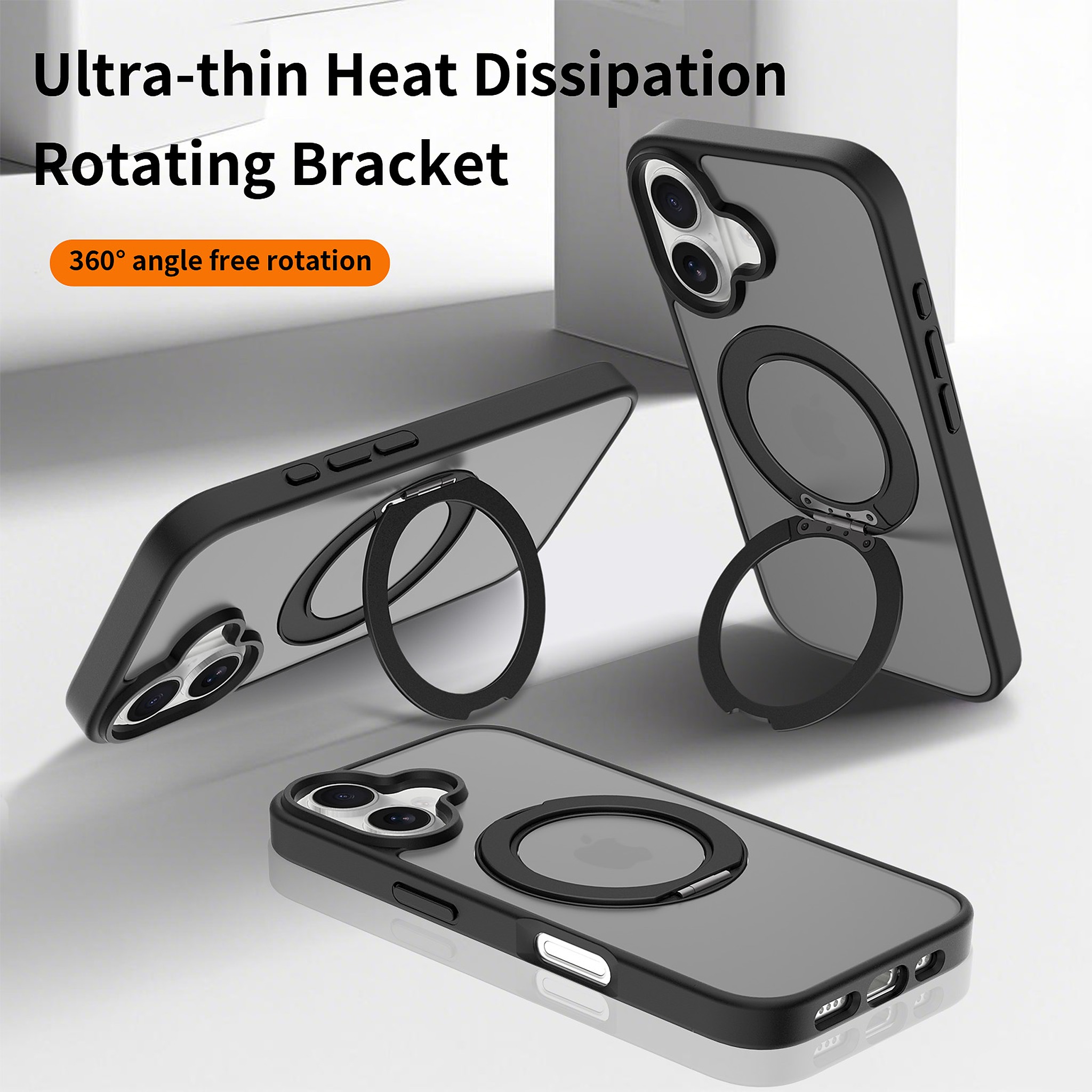 SendaFit Matte Skin-Feel 360° Stand Case for iPhone 16 detail 28