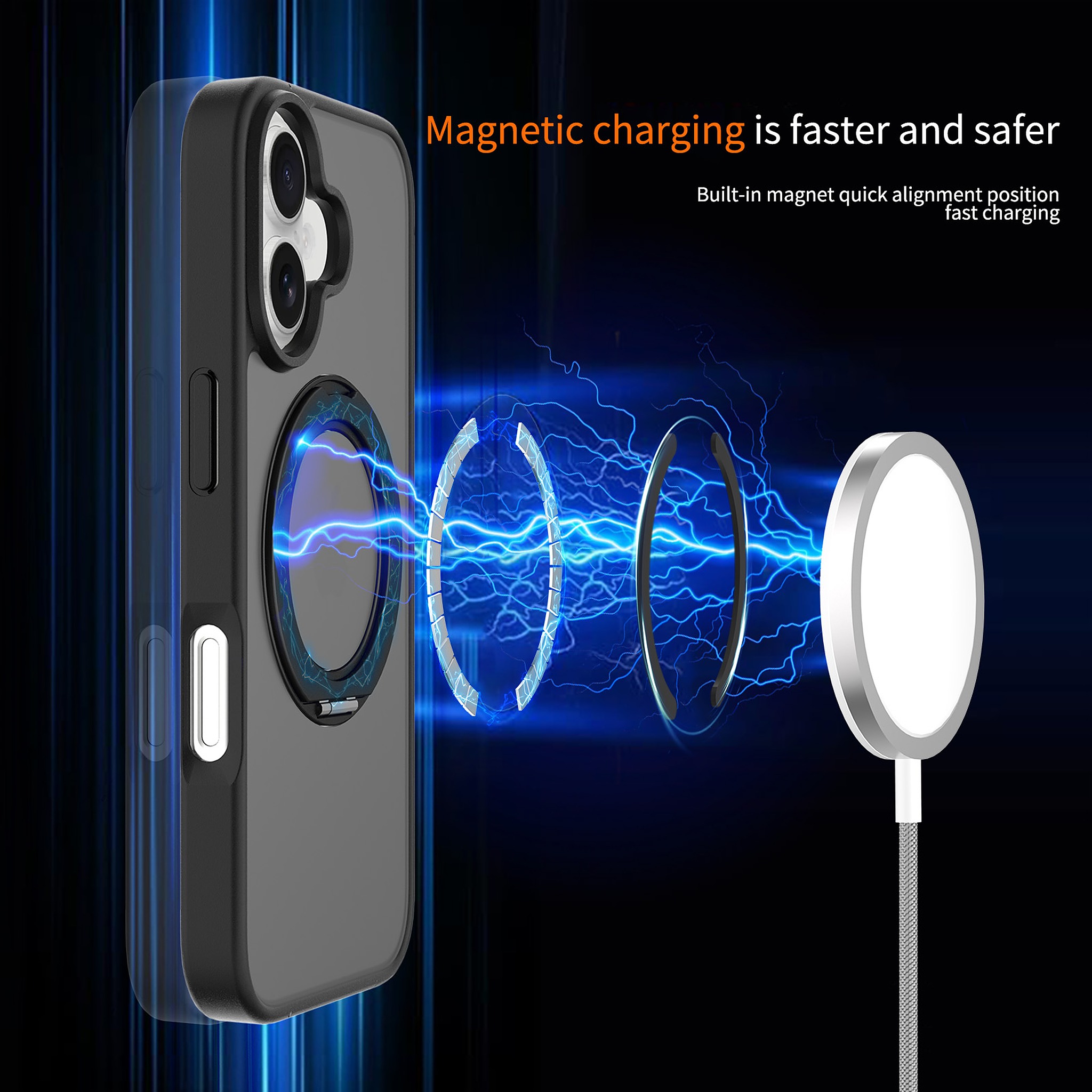 SendaFit Matte Skin-Feel 360° Stand Case for iPhone 16 detail 29