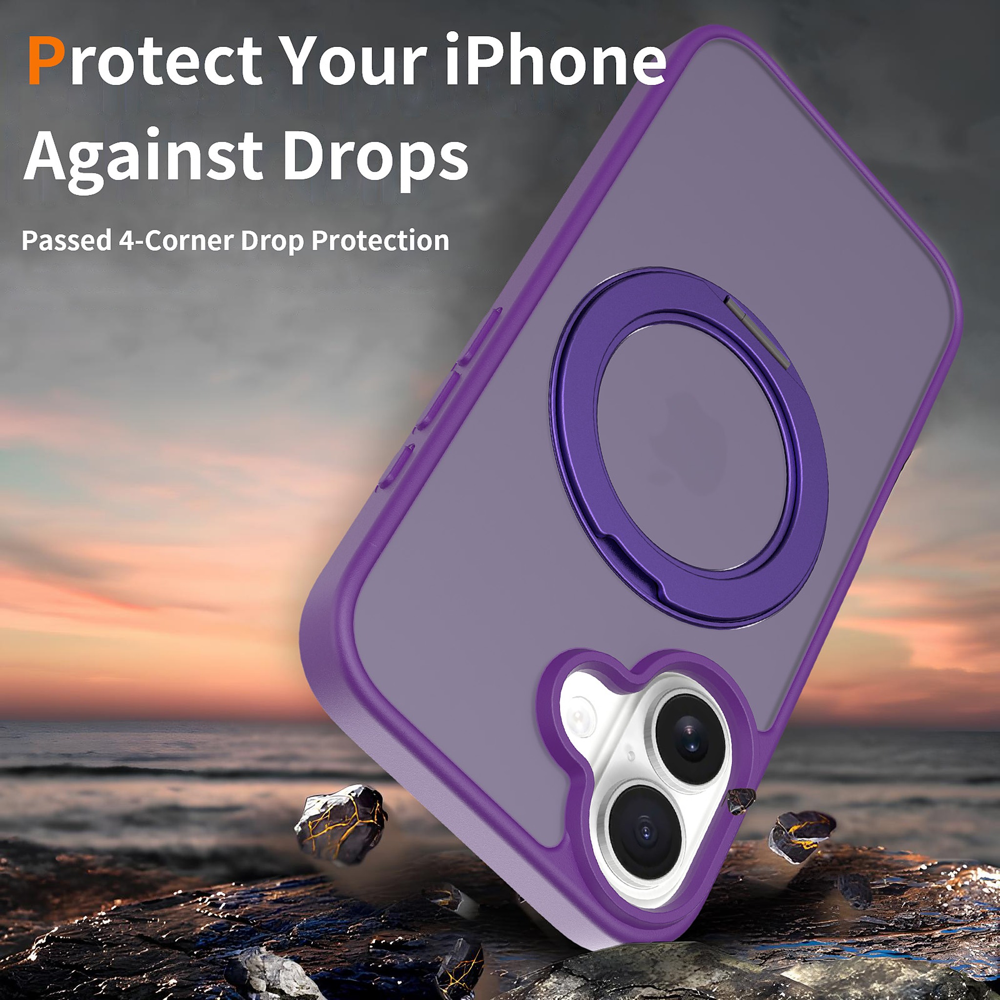 SendaFit Matte Skin-Feel 360° Stand Case for iPhone 16 detail 30