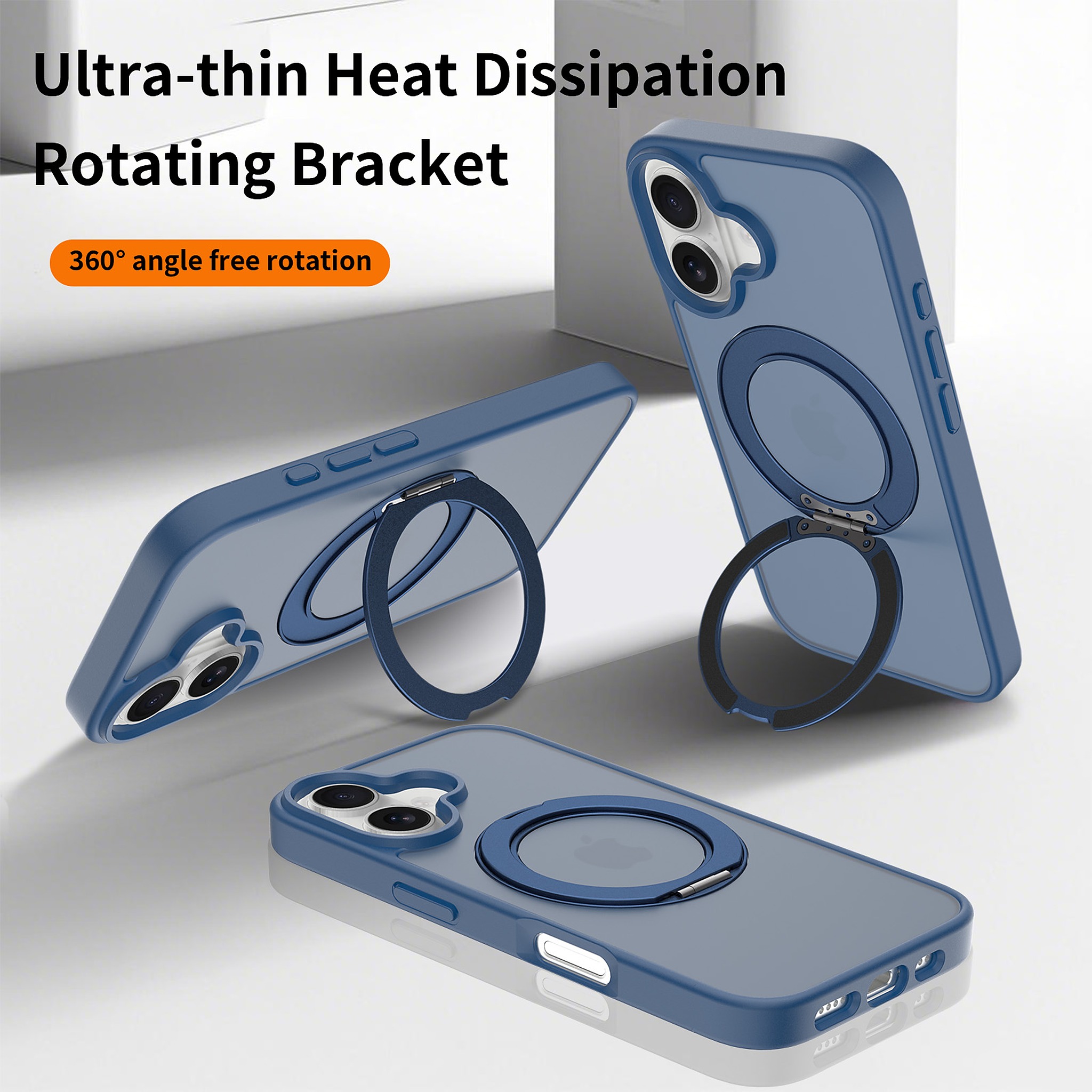 SendaFit Matte Skin-Feel 360° Stand Case for iPhone 16 detail 8