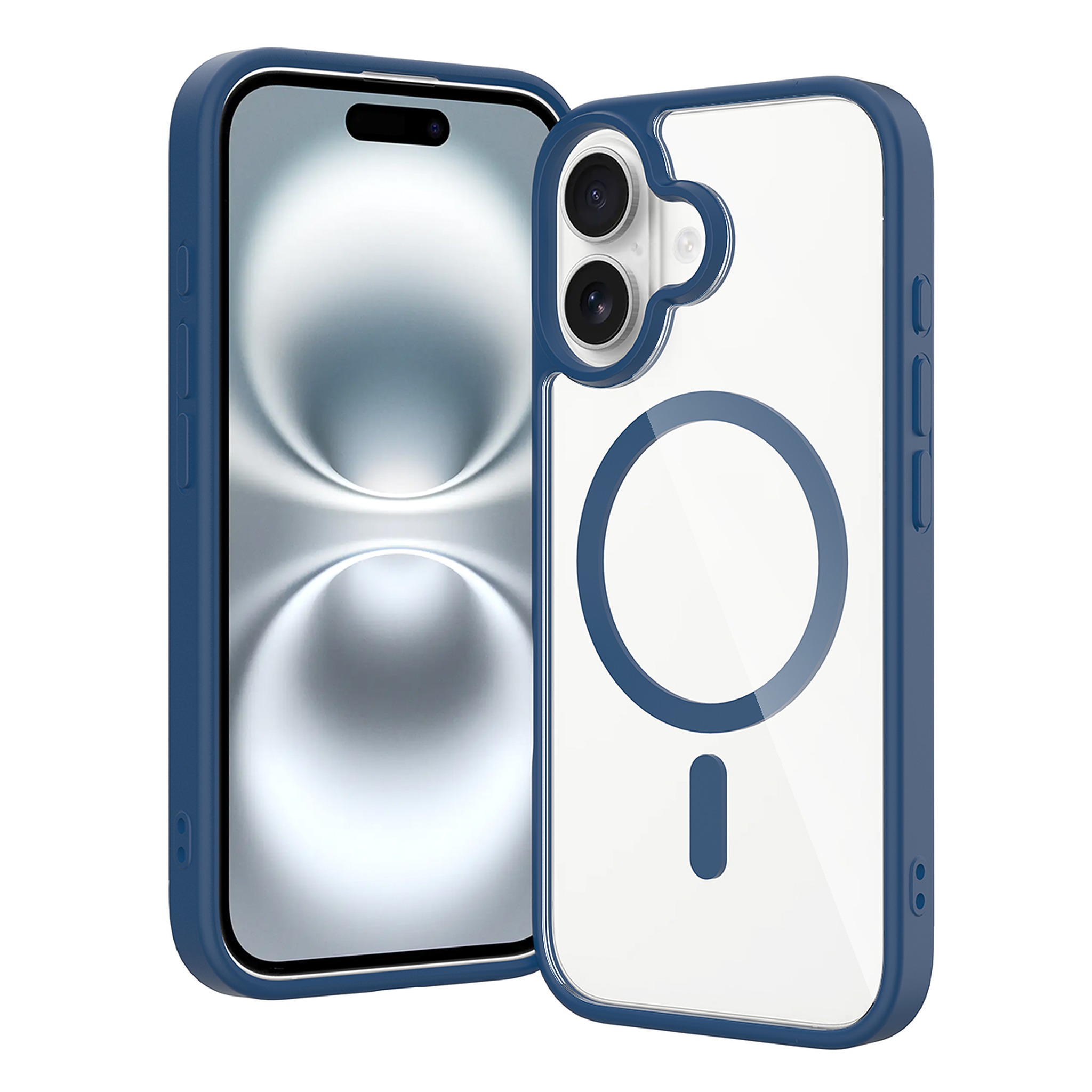 SendaFit Clear Two-in-One MagSafe Case for iPhone 16 - Royal Blue