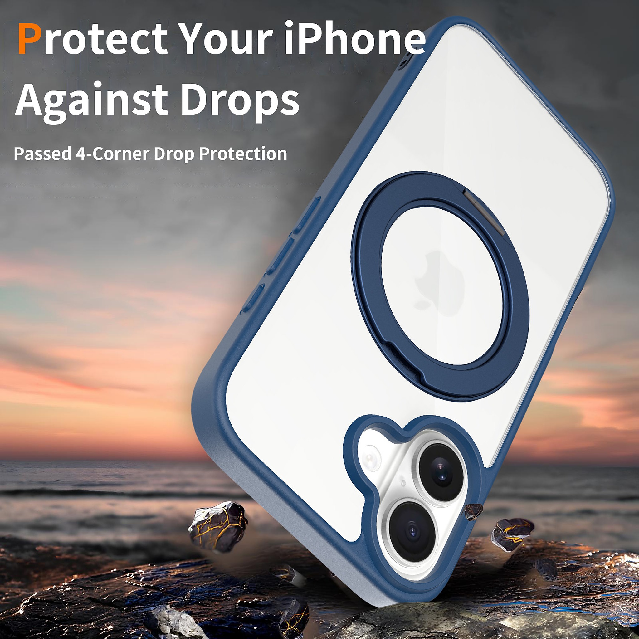 SendaFit Clear 360° Stand Case for iPhone 16 detail 10