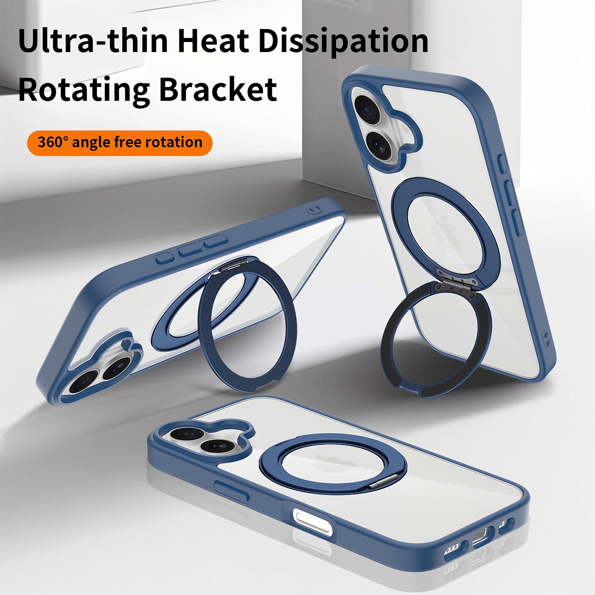 SendaFit Clear 360° Stand Case for iPhone 16 detail 13