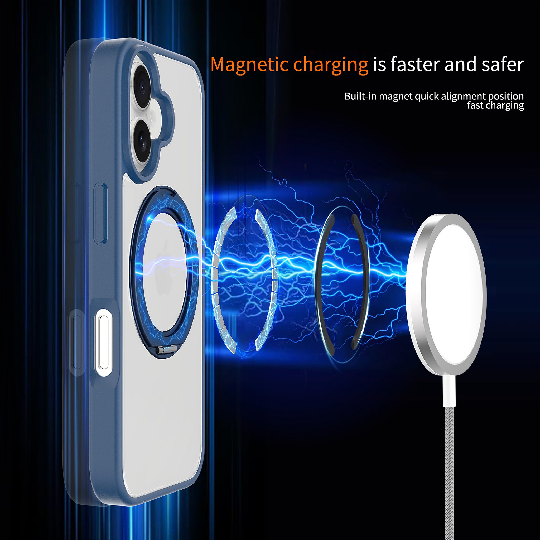 SendaFit Clear 360° Stand Case for iPhone 16 detail 14