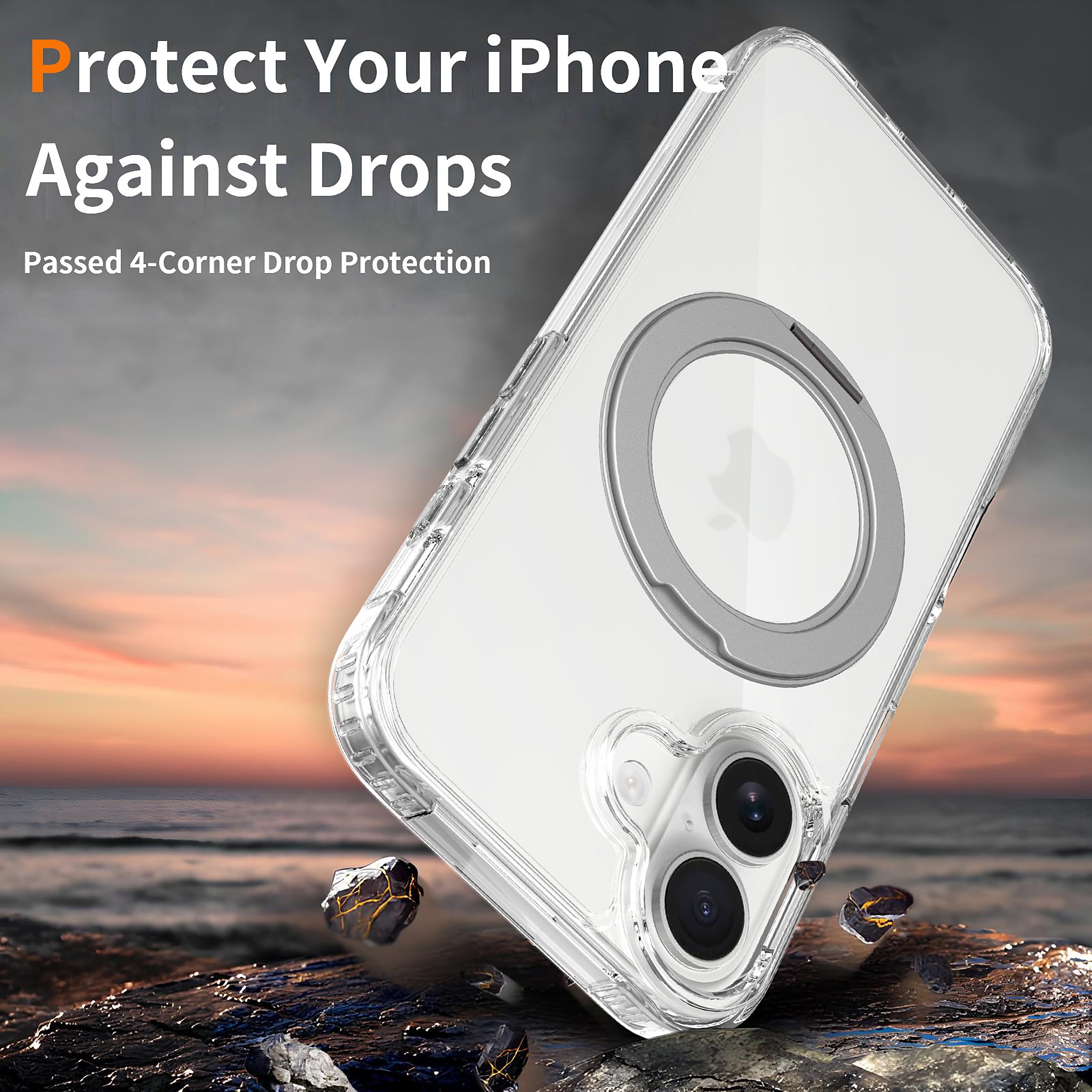 SendaFit Clear 360° Stand Case for iPhone 16 detail 18