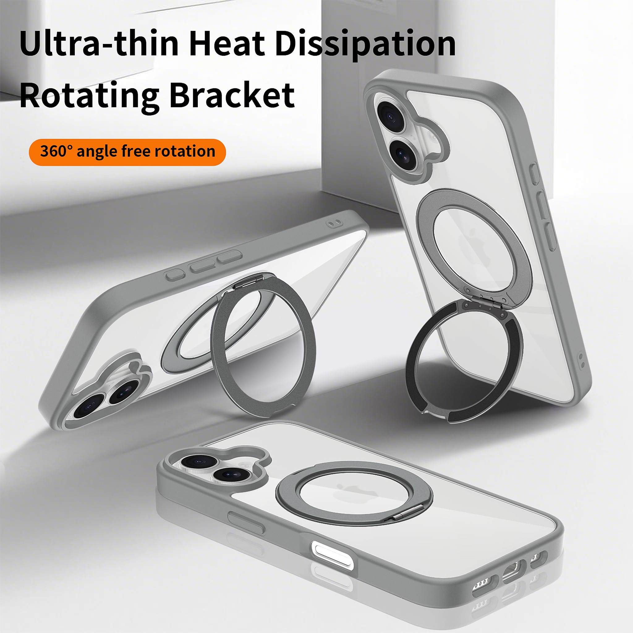 SendaFit Clear 360° Stand Case for iPhone 16 detail 19