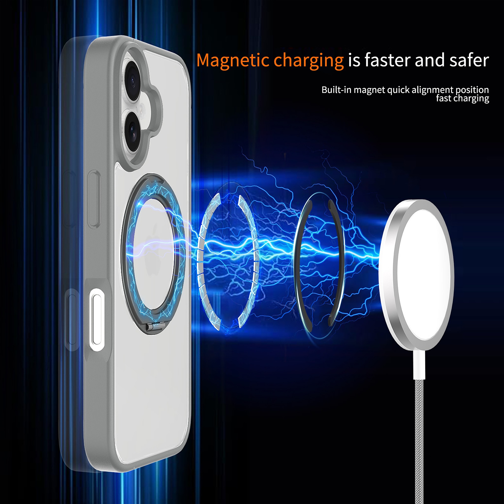 SendaFit Clear 360° Stand Case for iPhone 16 detail 20