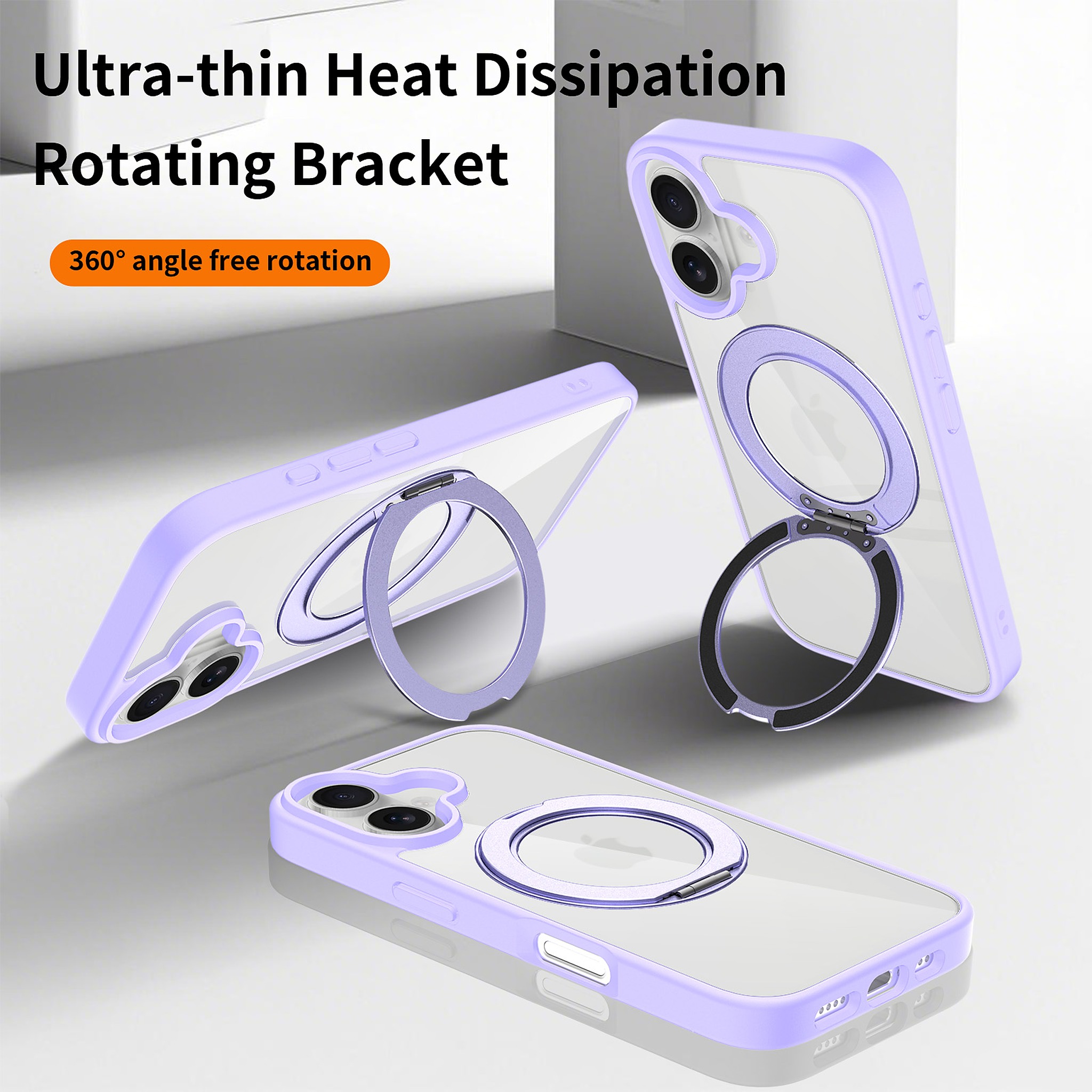 SendaFit Clear 360° Stand Case for iPhone 16 detail 24