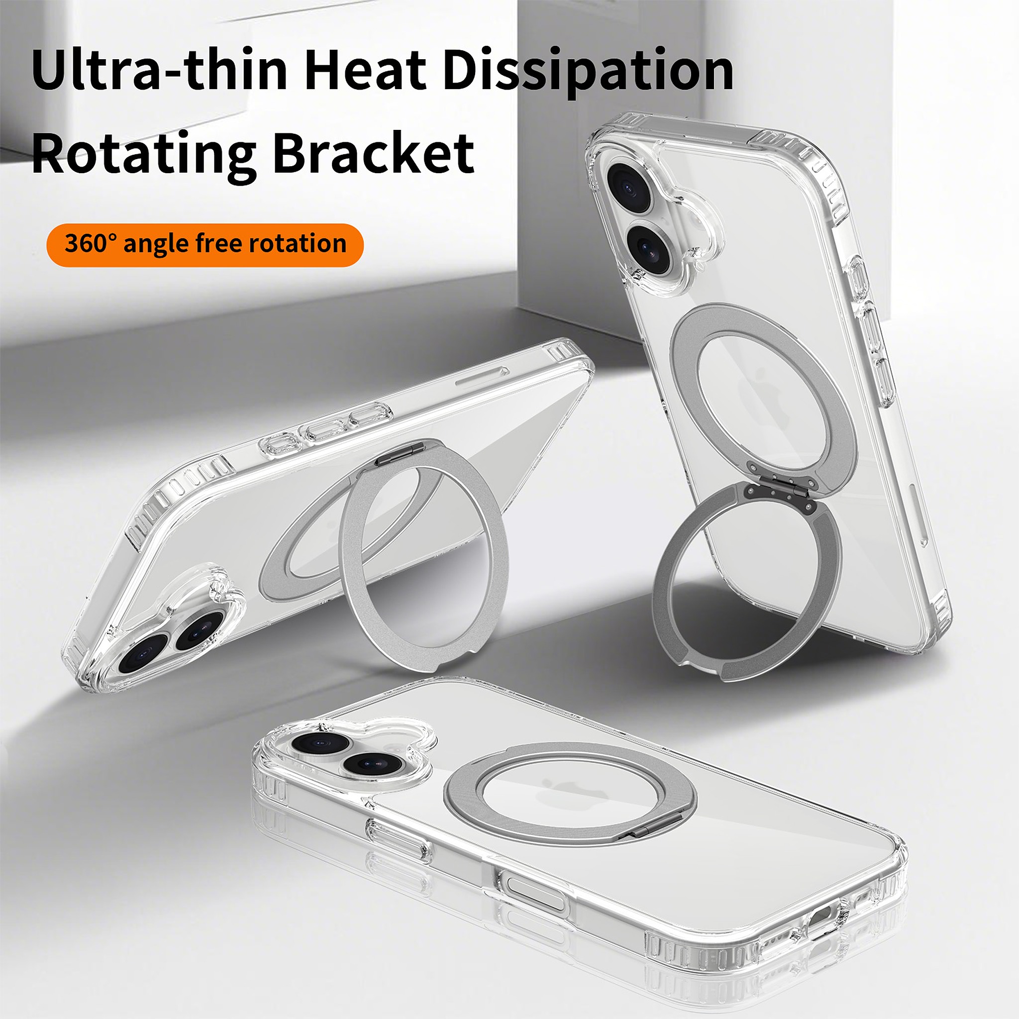 SendaFit Clear 360° Stand Case for iPhone 16 detail 33