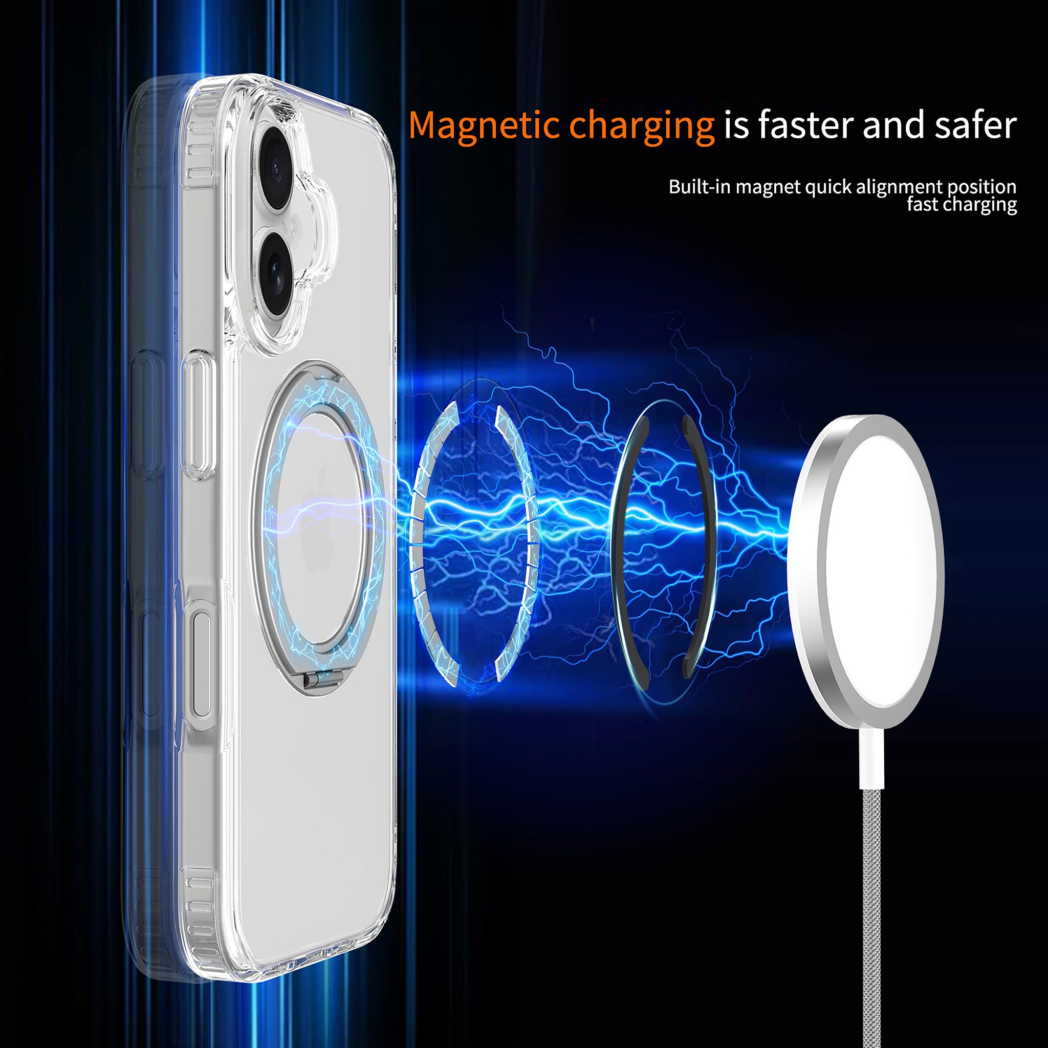 SendaFit Clear 360° Stand Case for iPhone 16 detail 34