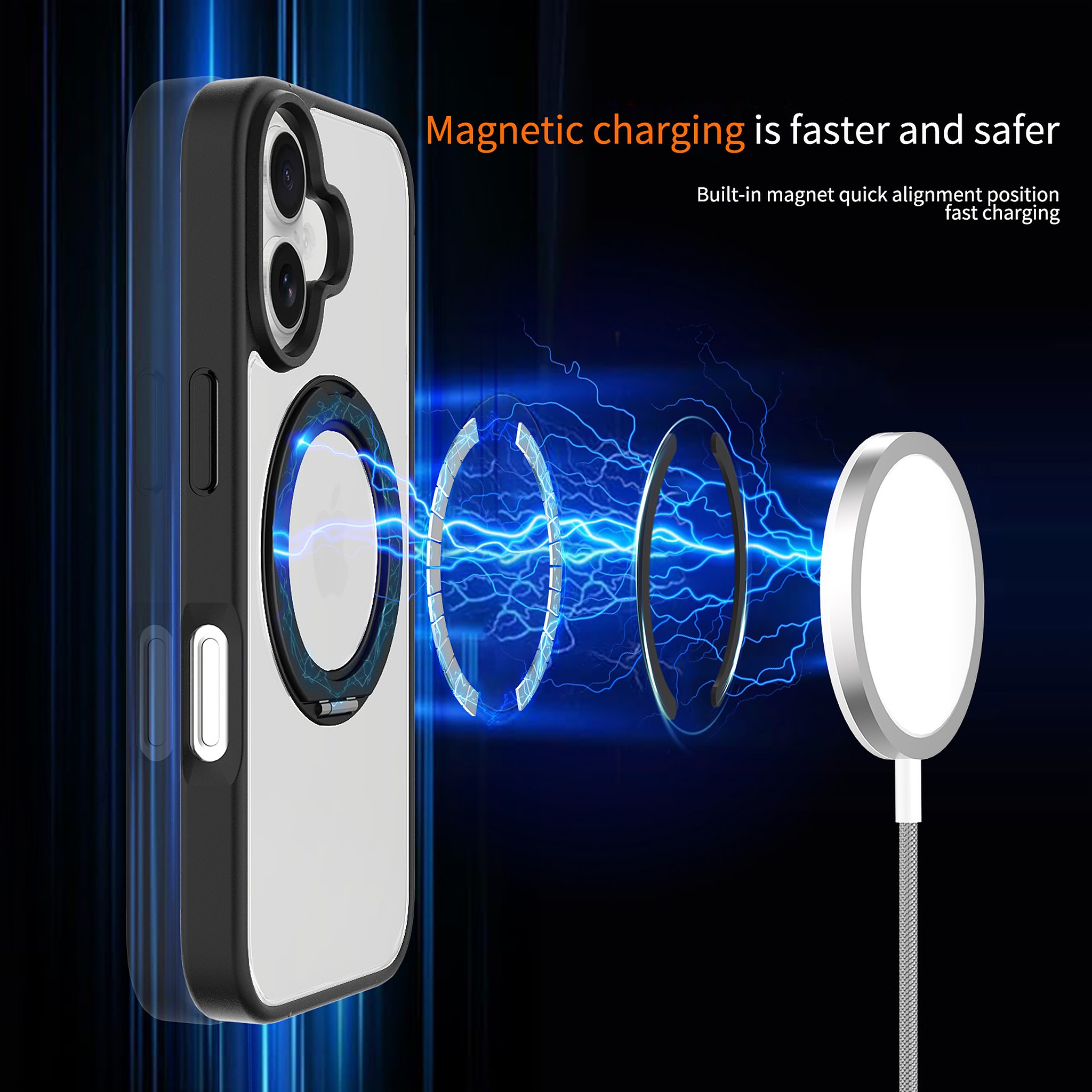 SendaFit Clear 360° Stand Case for iPhone 16 detail 4