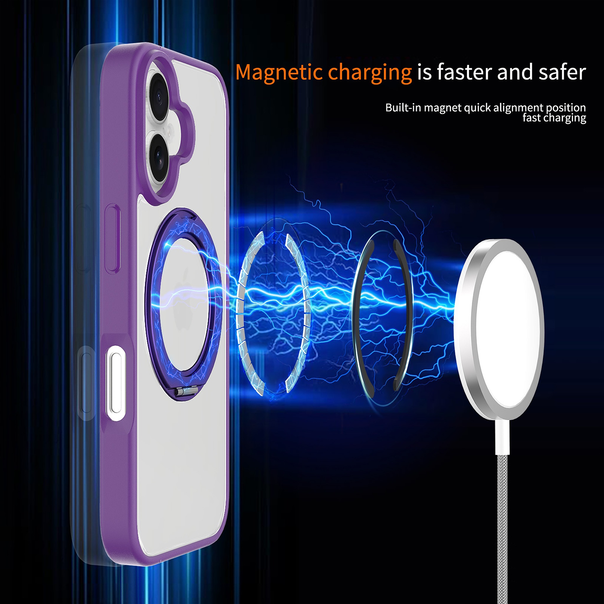SendaFit Clear 360° Stand Case for iPhone 16 detail 9