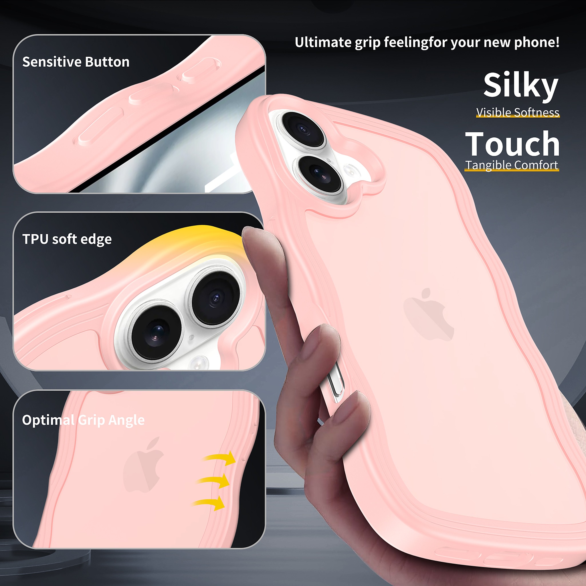 SendaFit Wavy Matte Two-in-One Case for iPhone 16 detail 15