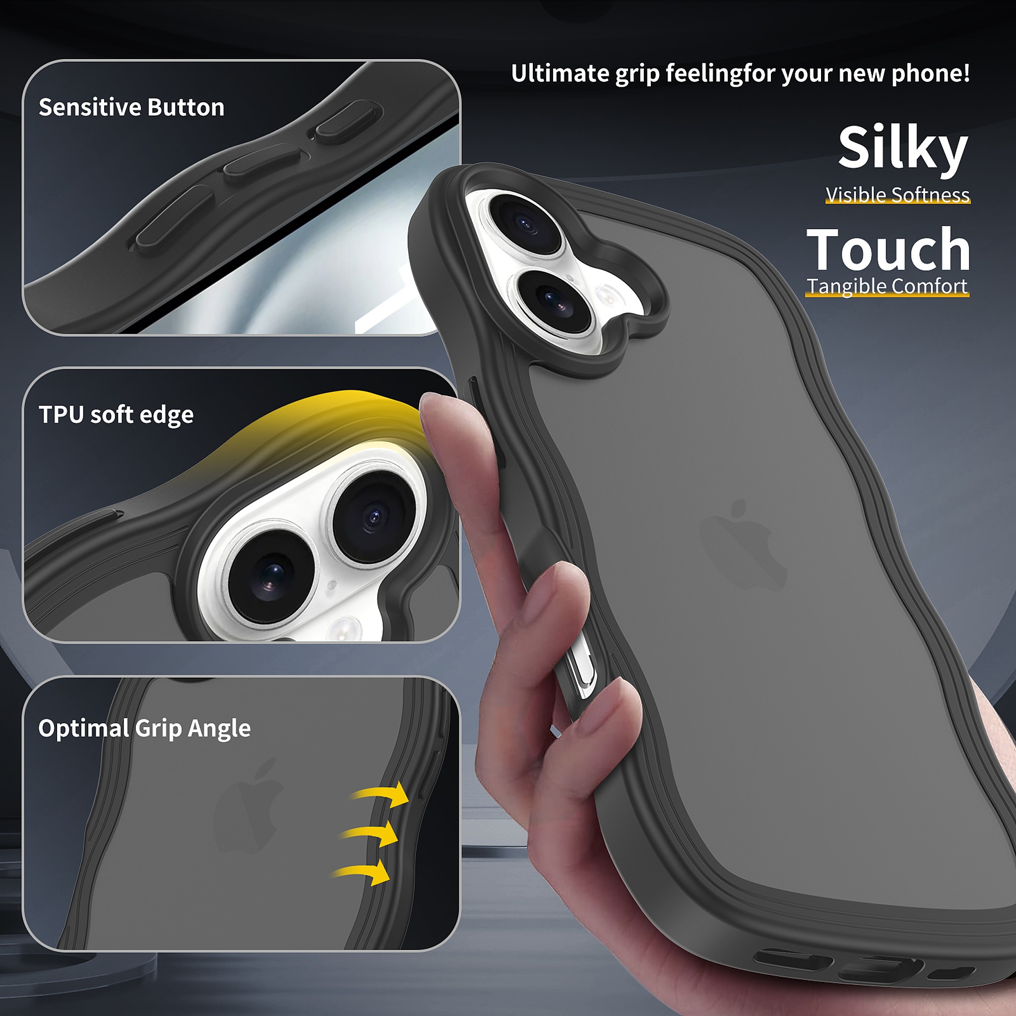 SendaFit Wavy Matte Two-in-One Case for iPhone 16 detail 20