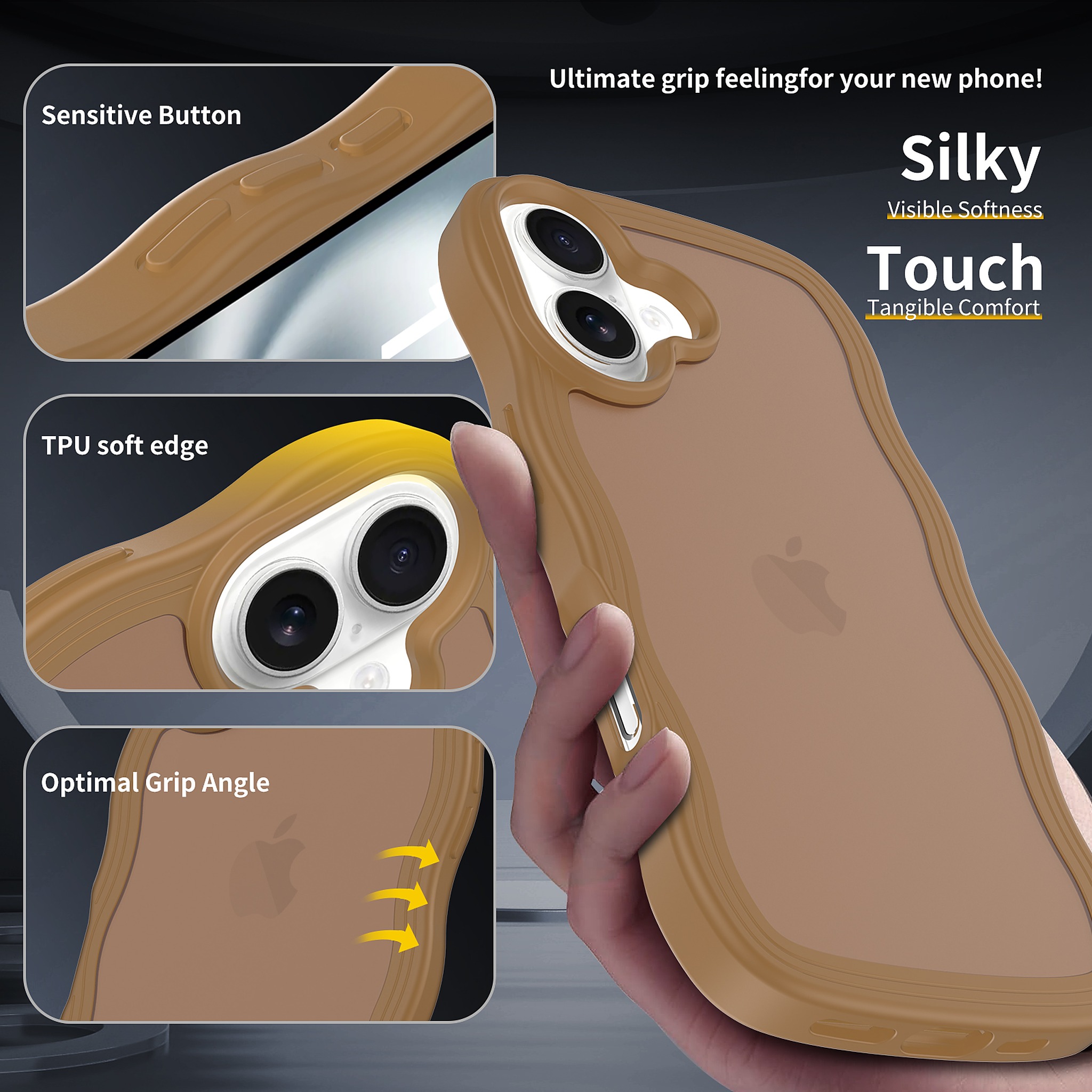 SendaFit Wavy Matte Two-in-One Case for iPhone 16 detail 23