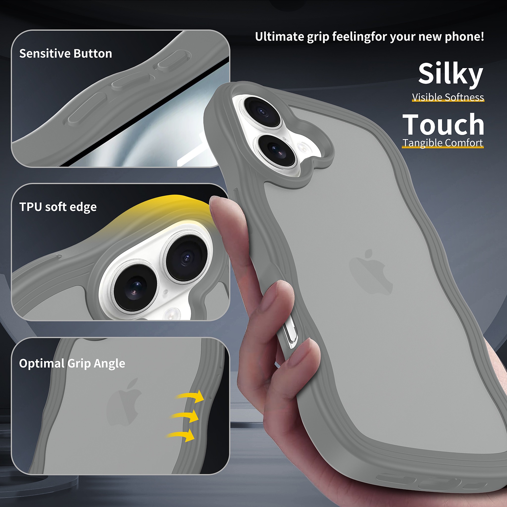 SendaFit Wavy Matte Two-in-One Case for iPhone 16 detail 6