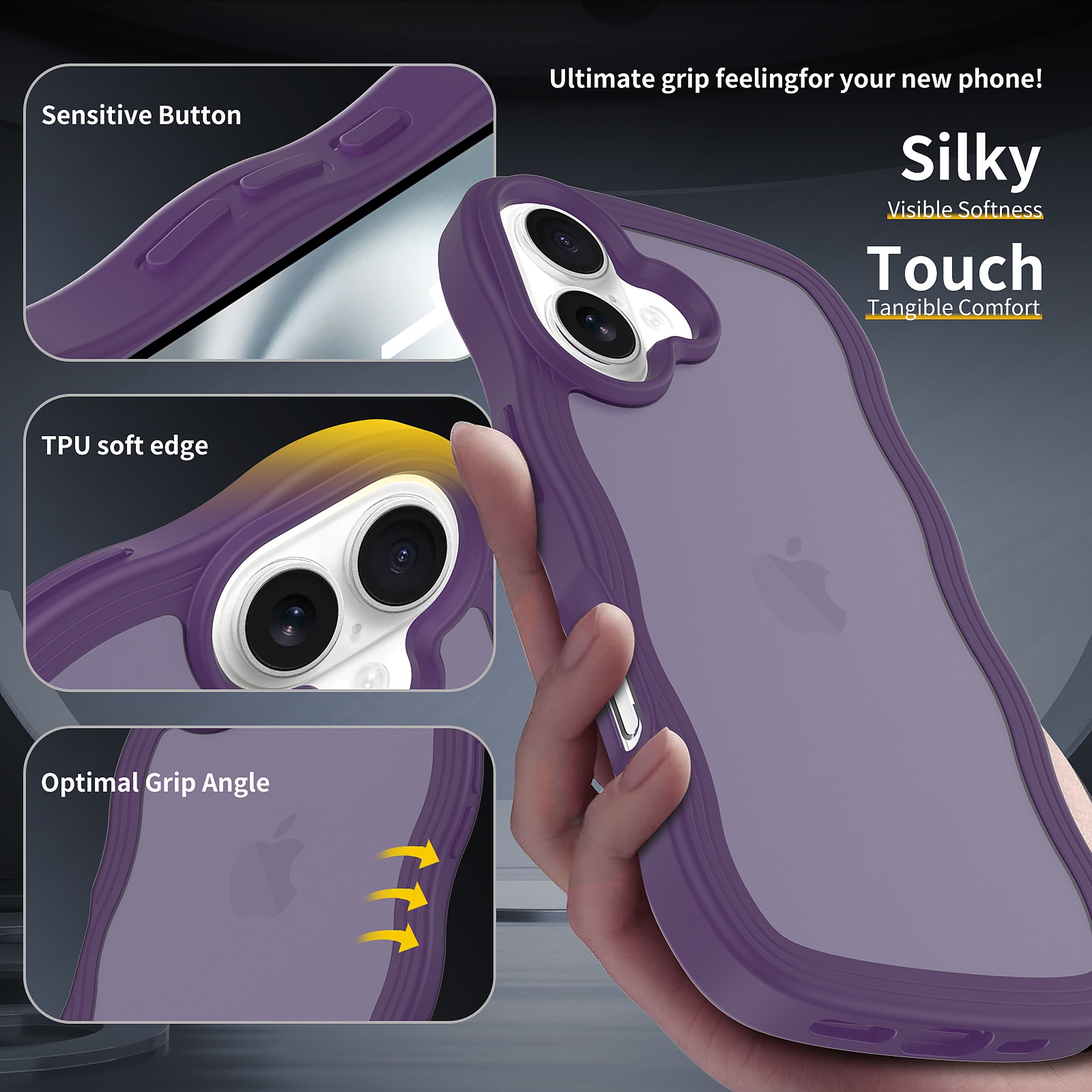 SendaFit Wavy Matte Two-in-One Case for iPhone 16 detail 9