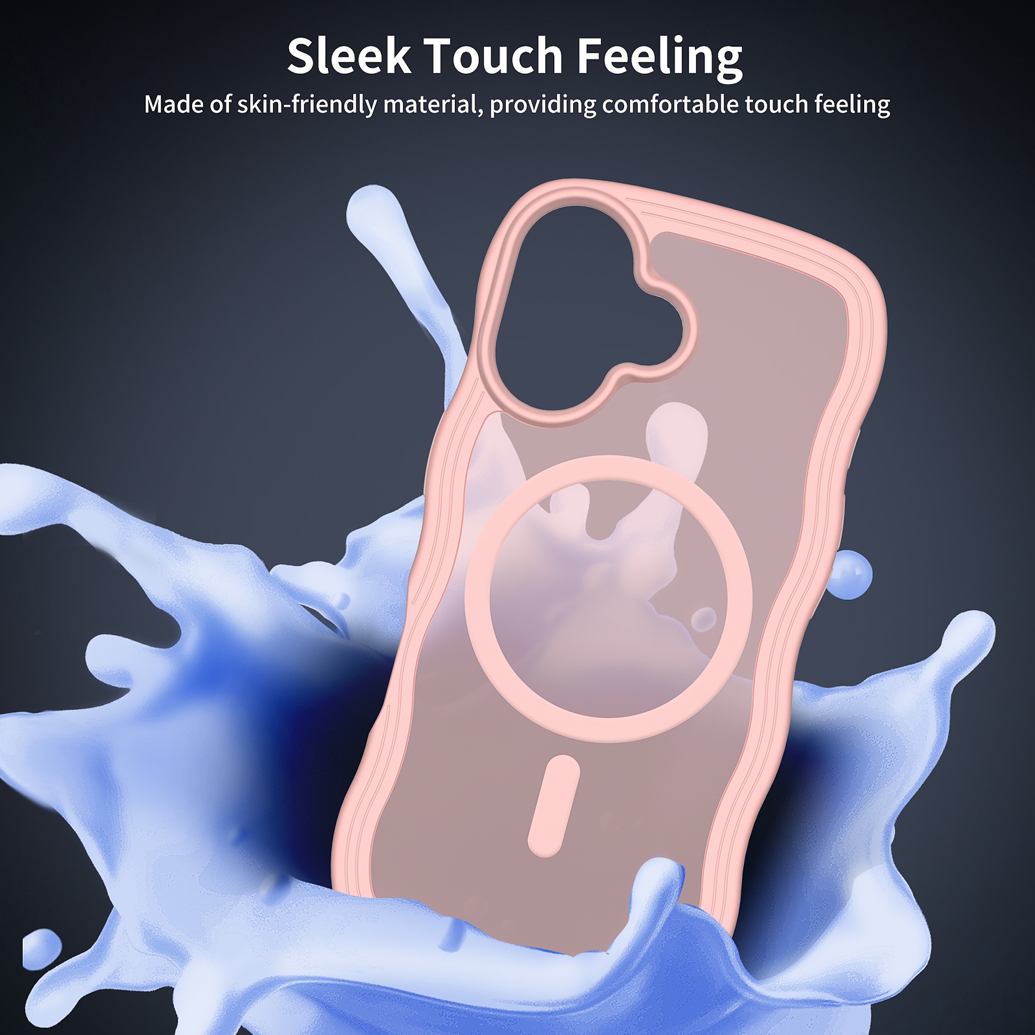 SendaFit Wavy Matte Two-in-One MagSafe Case for iPhone 16 (Orange Accent) detail 12