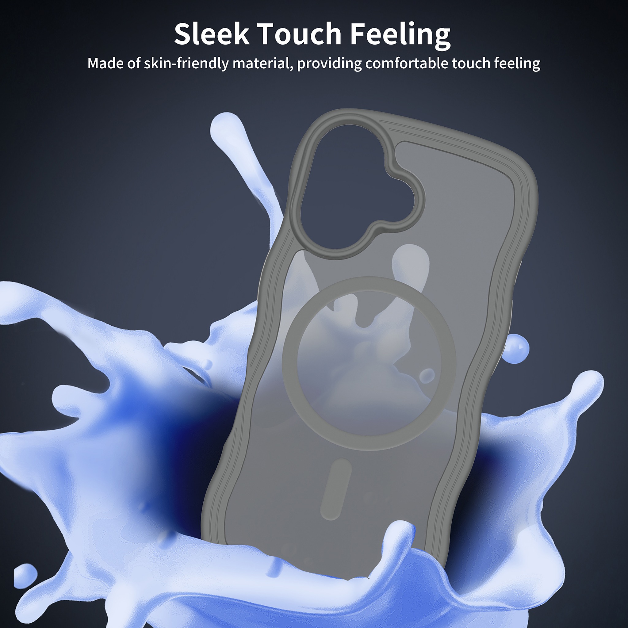 SendaFit Wavy Matte Two-in-One MagSafe Case for iPhone 16 (Orange Accent) detail 6