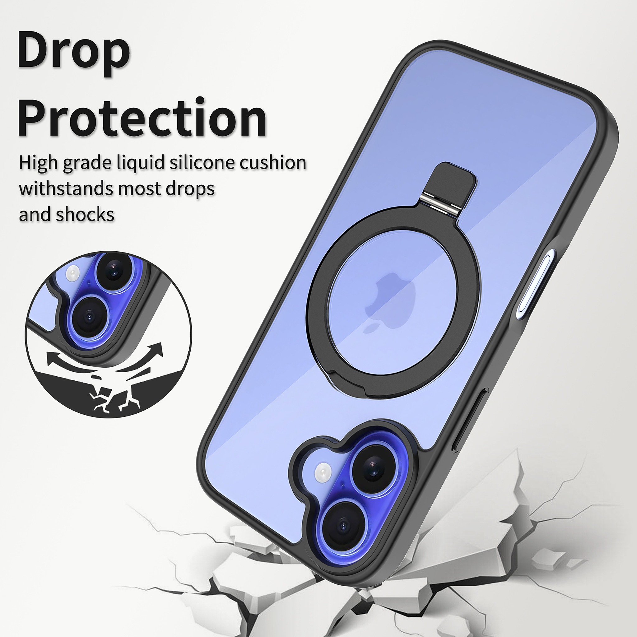 SendaFit Clear Racket-Stand Case for iPhone 16 detail 1