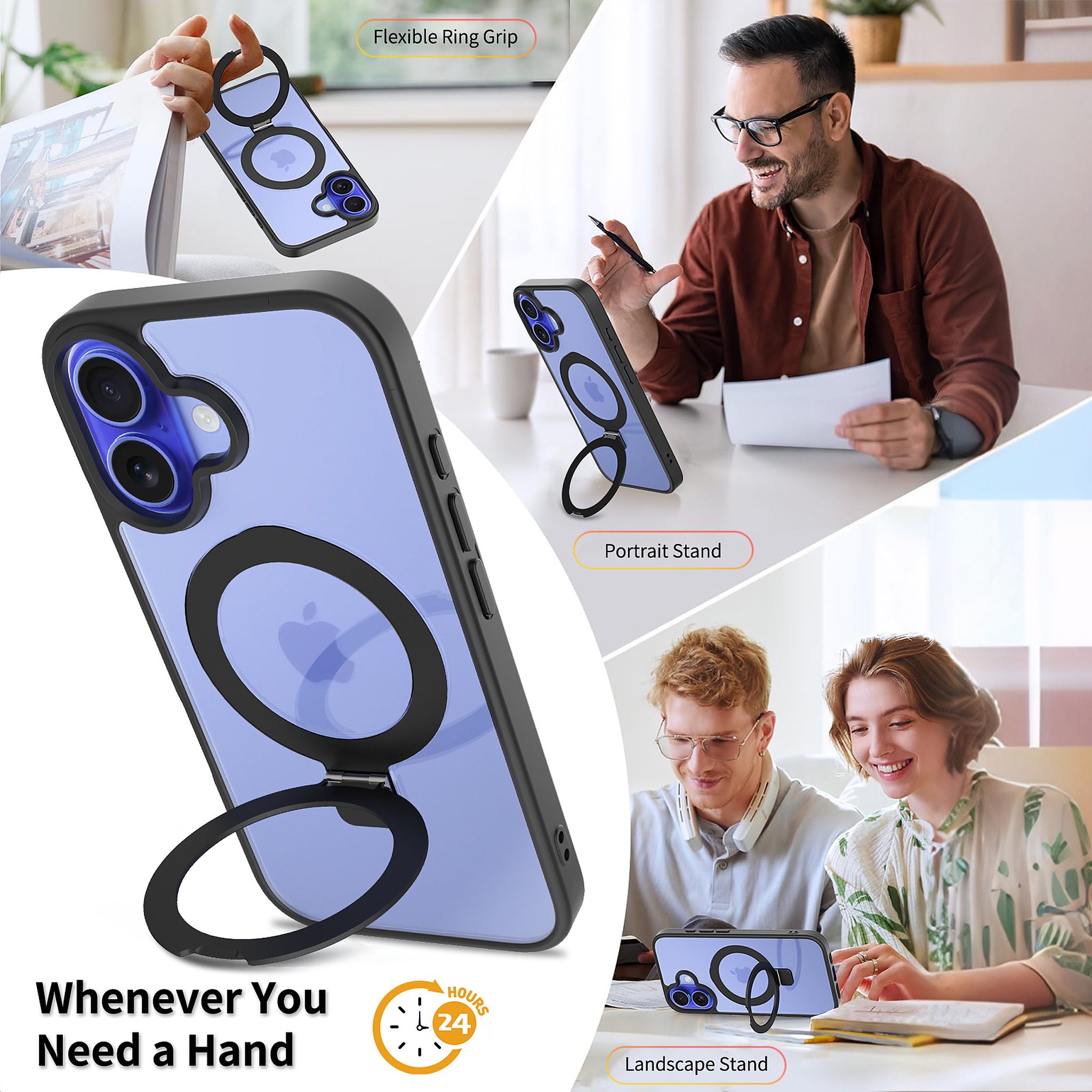 SendaFit Clear Racket-Stand Case for iPhone 16 detail 15