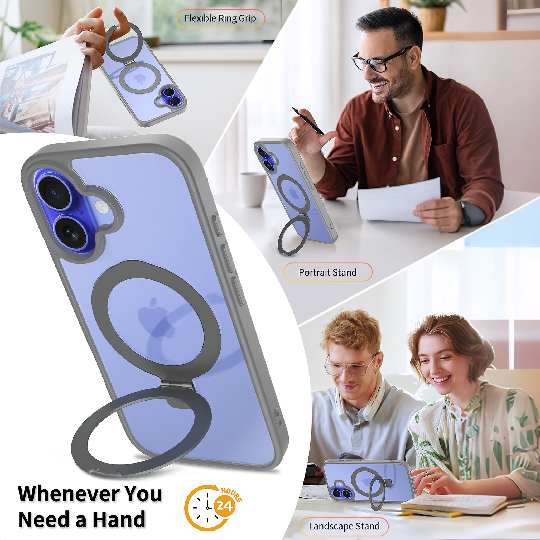 SendaFit Clear Racket-Stand Case for iPhone 16 detail 16