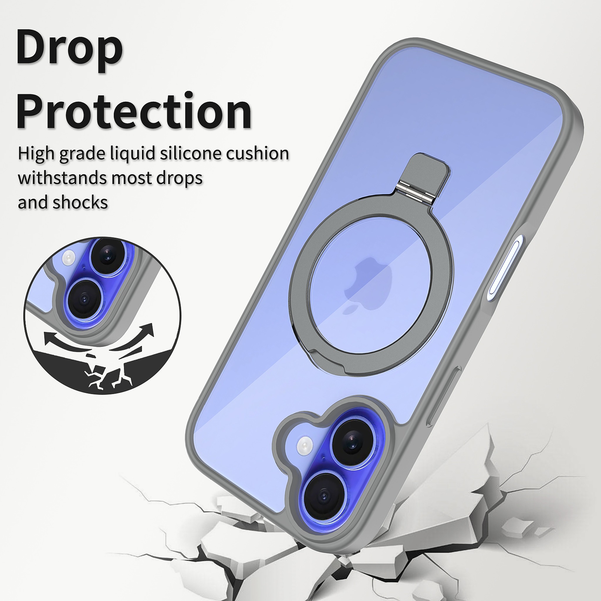 SendaFit Clear Racket-Stand Case for iPhone 16 detail 2