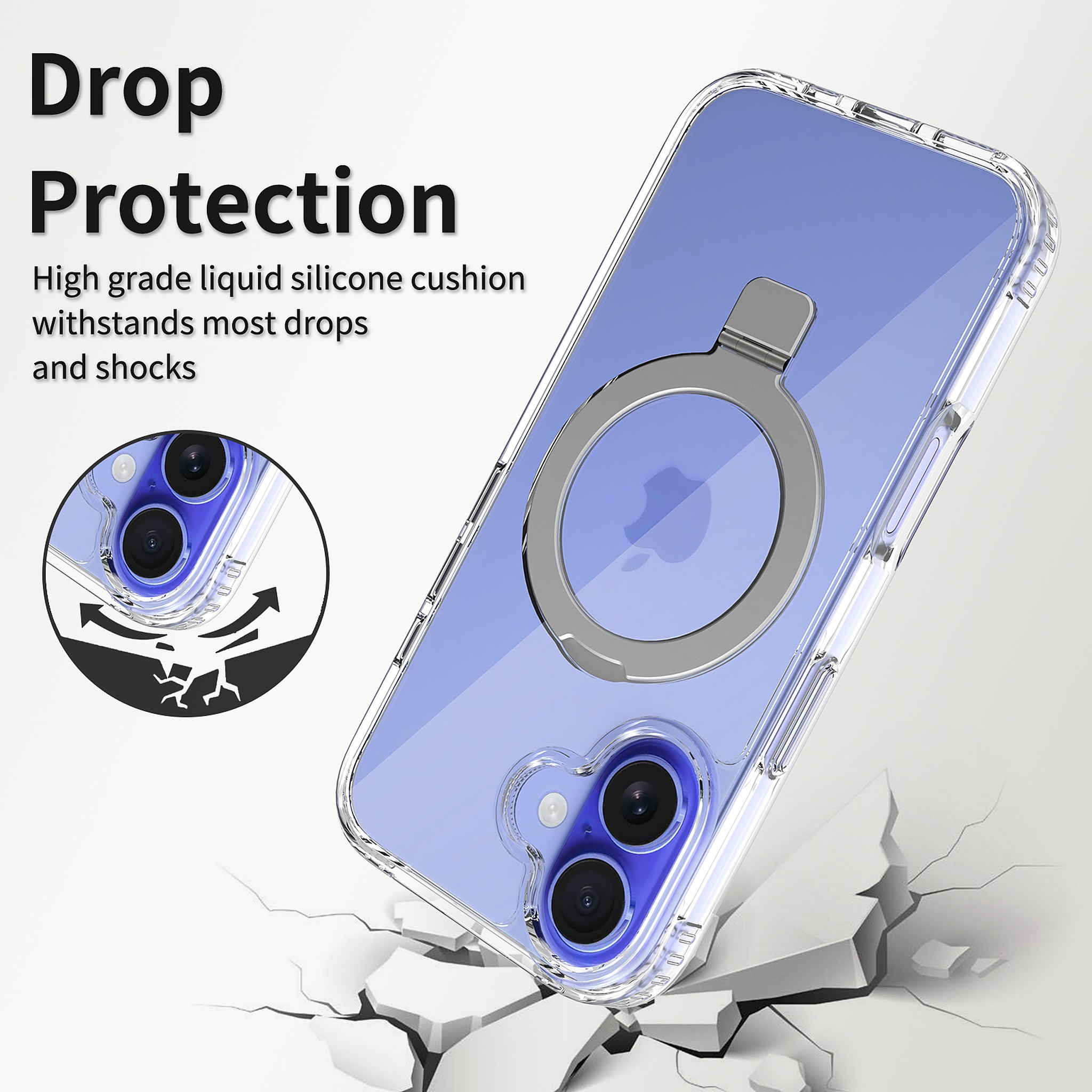 SendaFit Clear Racket-Stand Case for iPhone 16 detail 7
