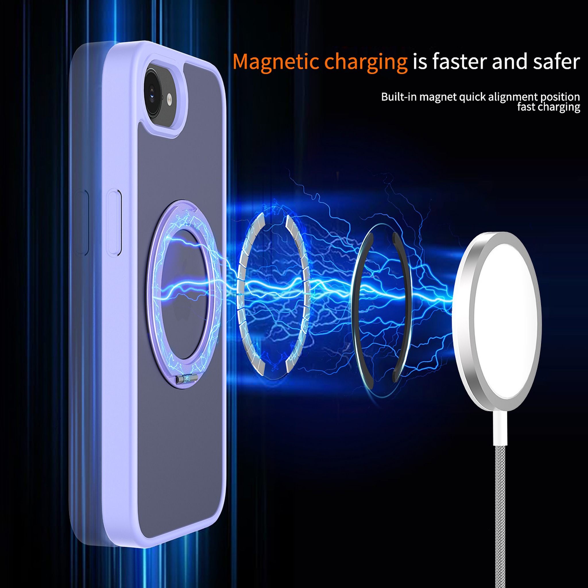 SendaFit Matte Skin-Feel 360° Stand Case for iPhone 16e detail 10