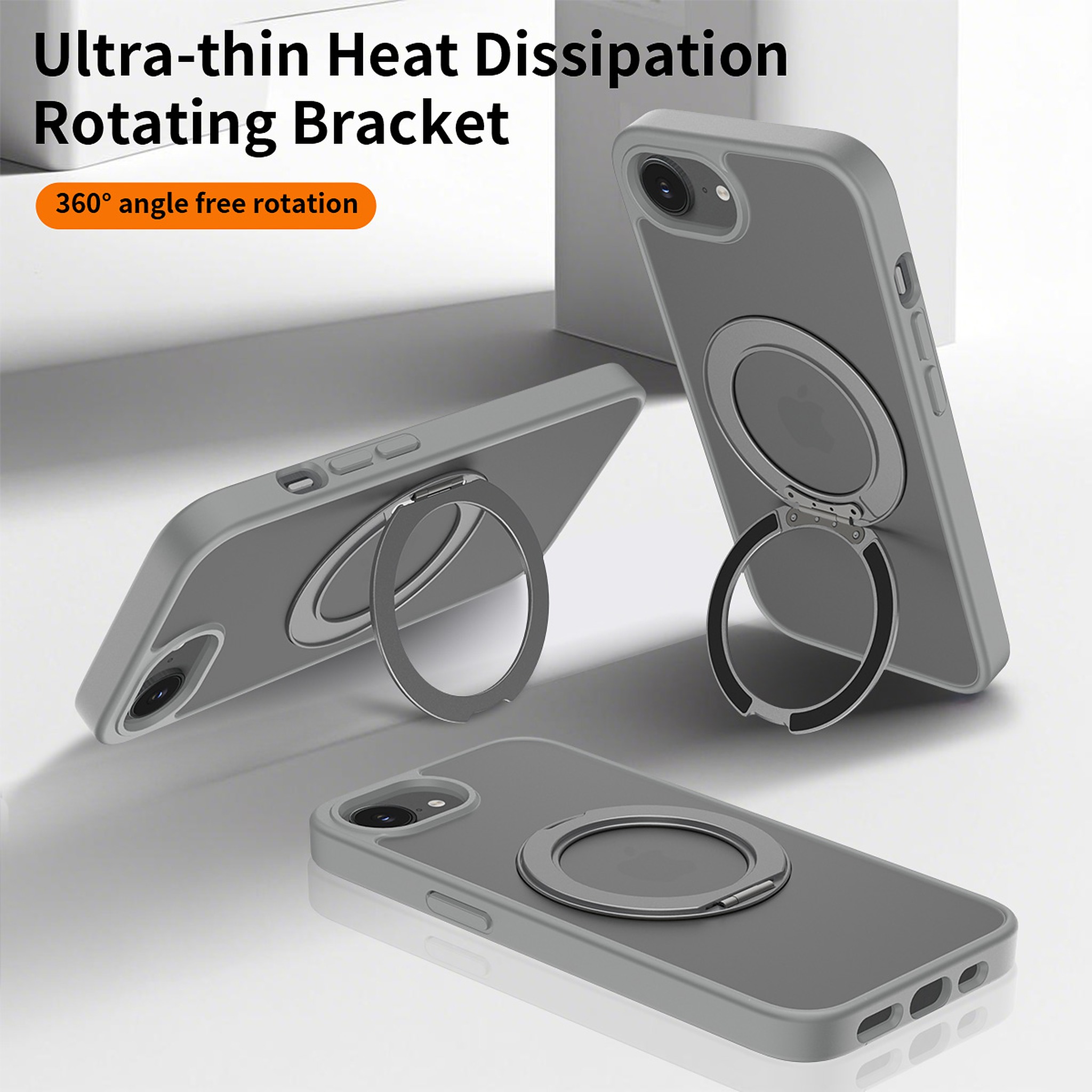 SendaFit Matte Skin-Feel 360° Stand Case for iPhone 16e detail 20