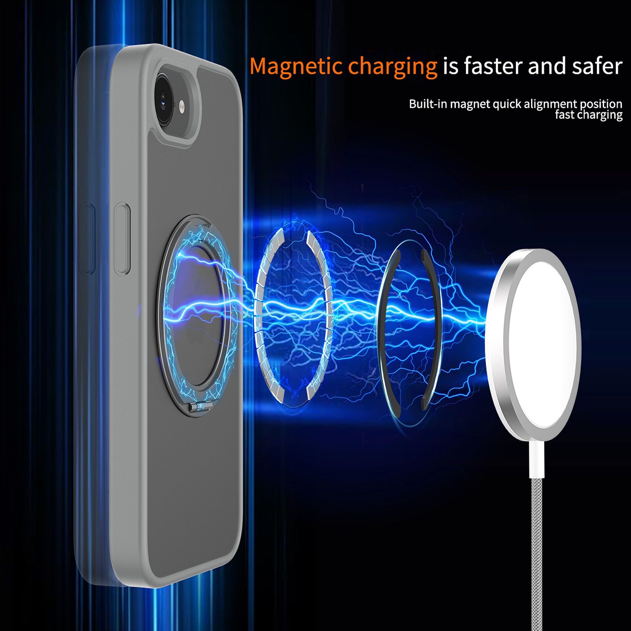SendaFit Matte Skin-Feel 360° Stand Case for iPhone 16e detail 21