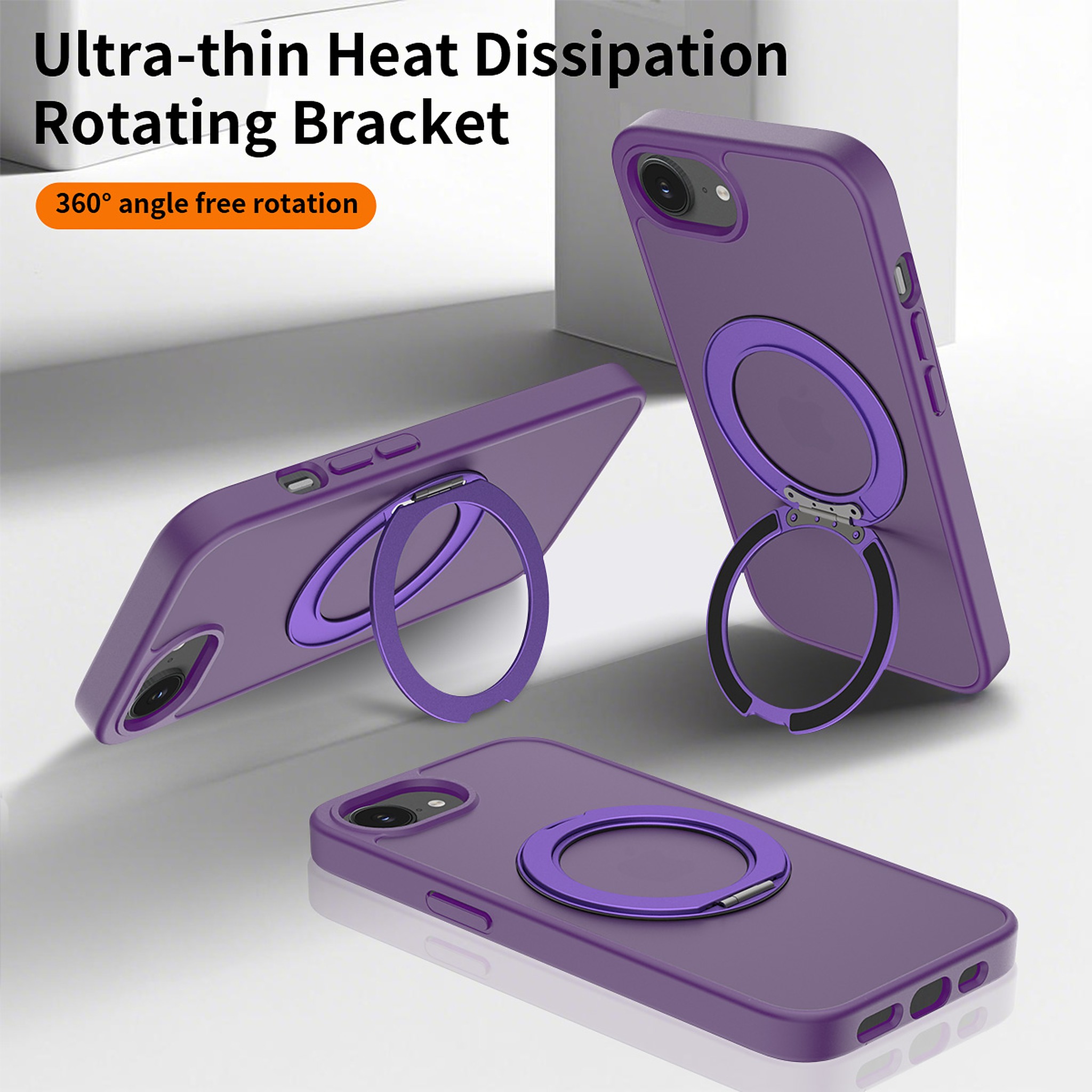SendaFit Matte Skin-Feel 360° Stand Case for iPhone 16e detail 25